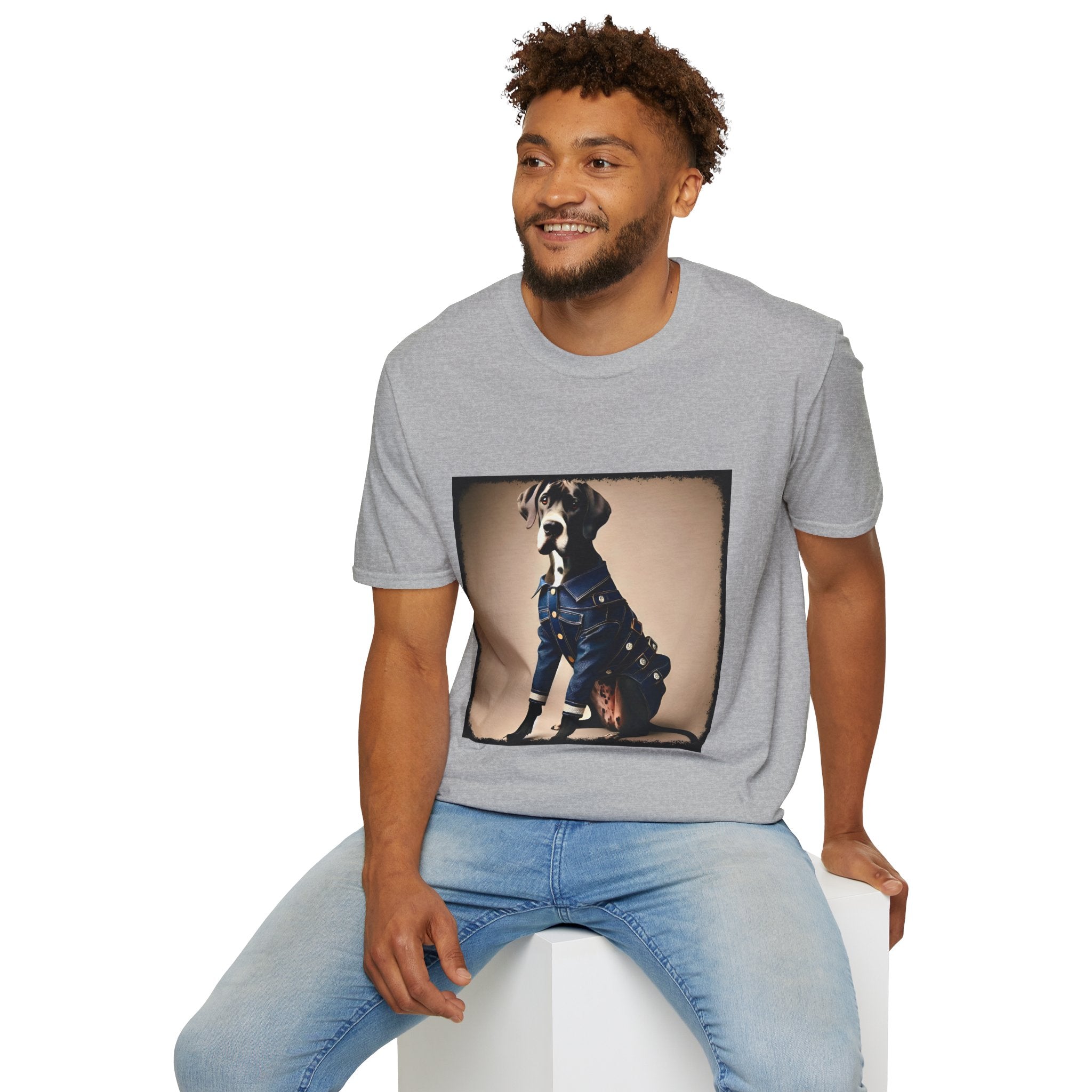 Great Dane Denim Mood | Unisex Dog T-Shirt