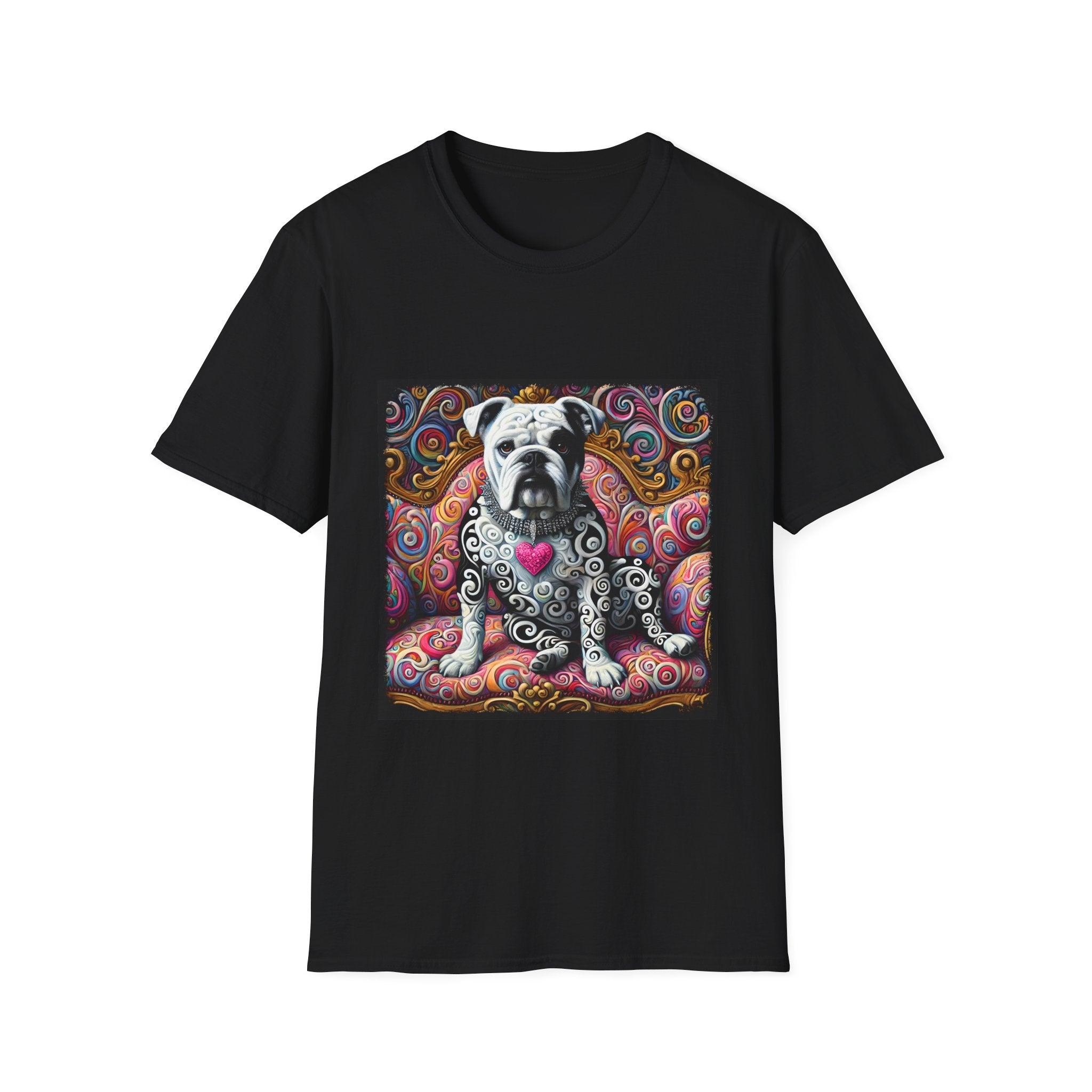 Bulldog Love Swirl | Unisex Dog T-Shirt