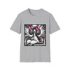 Poodle B&W Pink Bow Bold | Unisex Dog T-Shirt