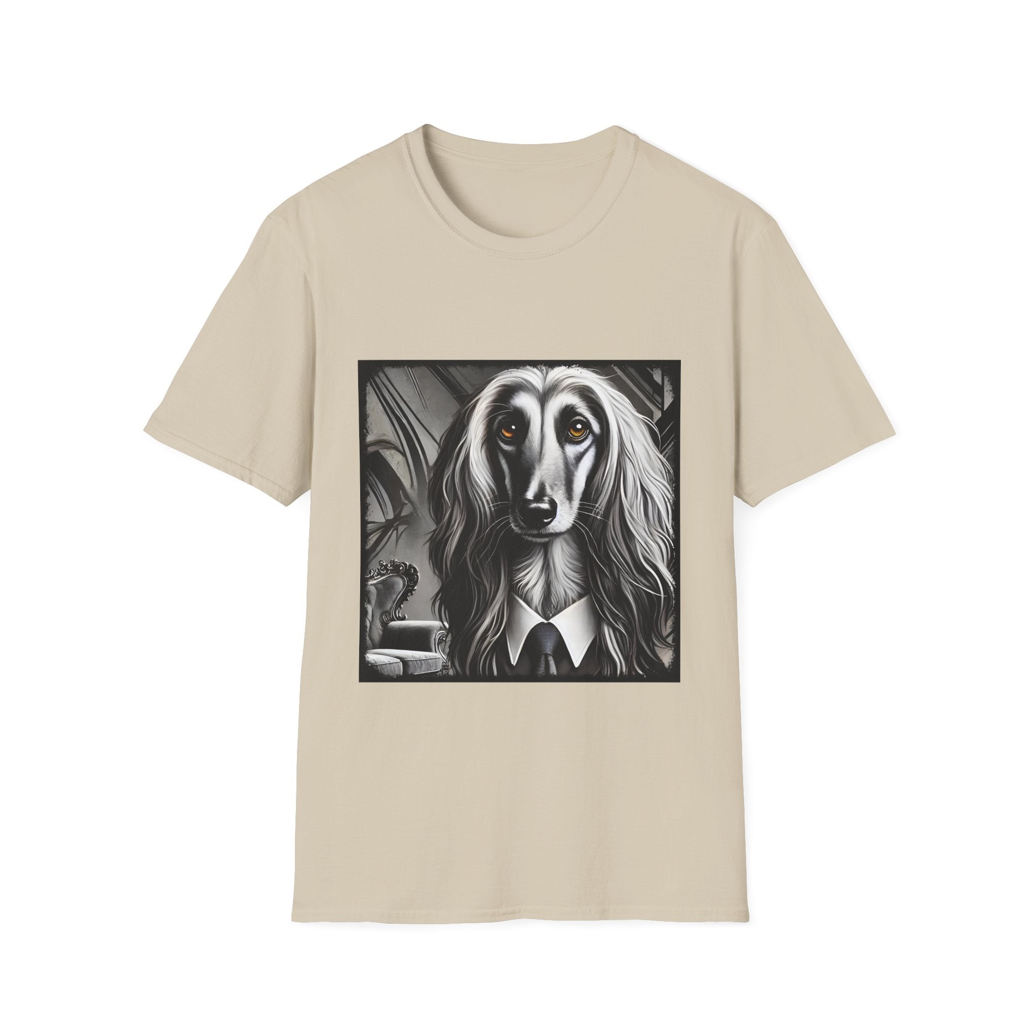 Afghan Hound B&W Bold Eyes | Unisex Dog T-Shirt