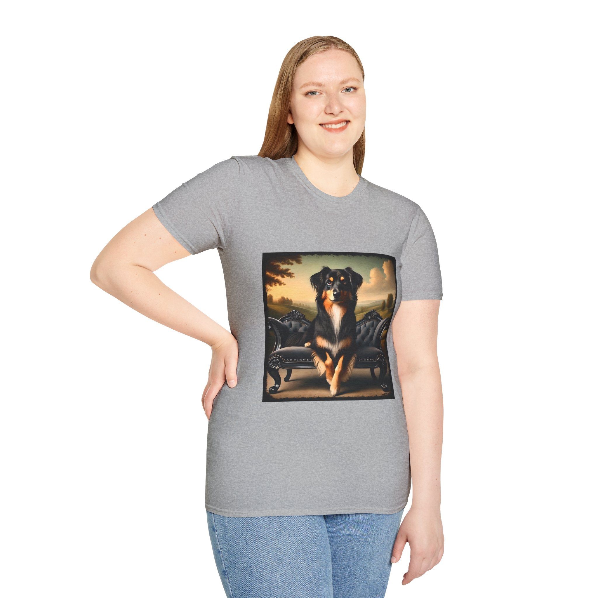 Miniature American Shepherd Poised Portrait | Unisex Dog T-Shirt