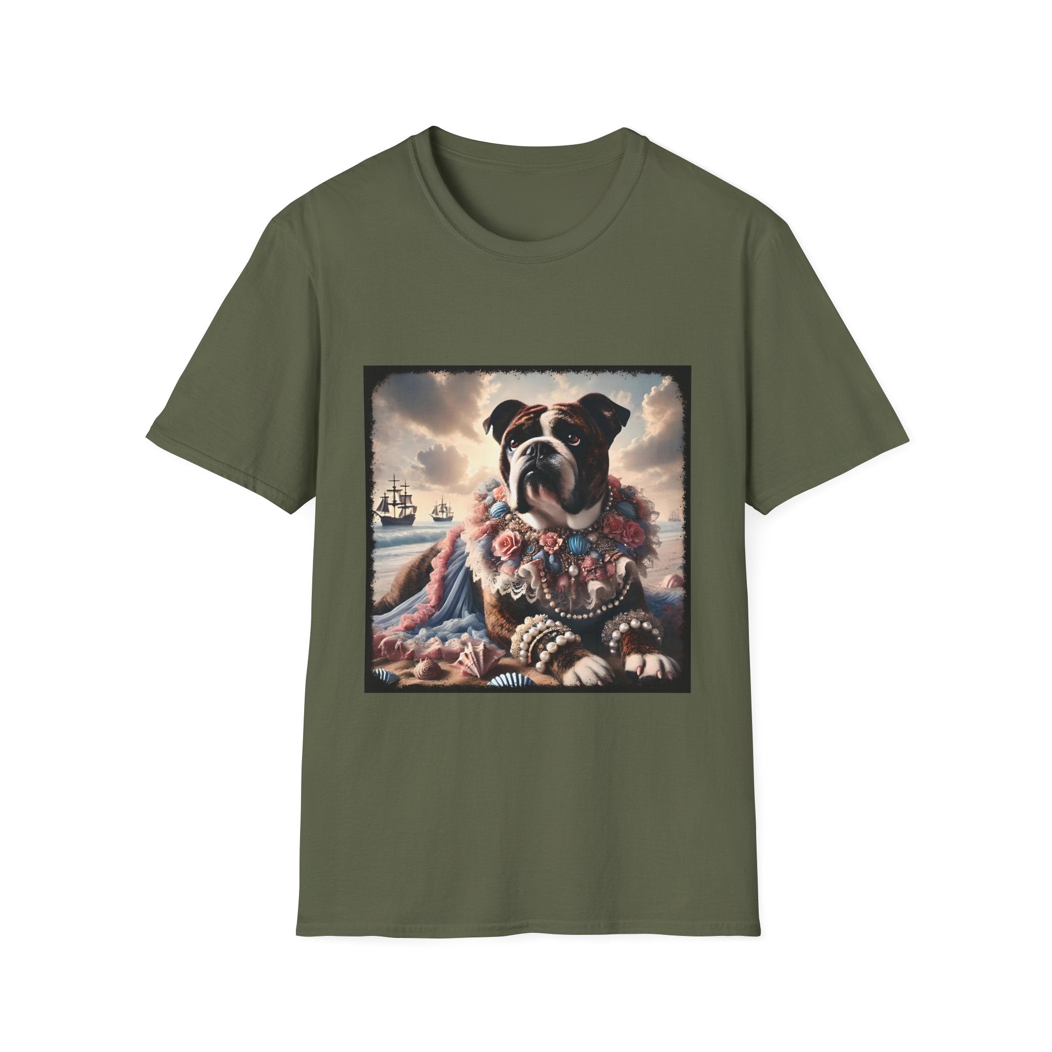 Bulldog Seashell Siren | Unisex Dog T-Shirt