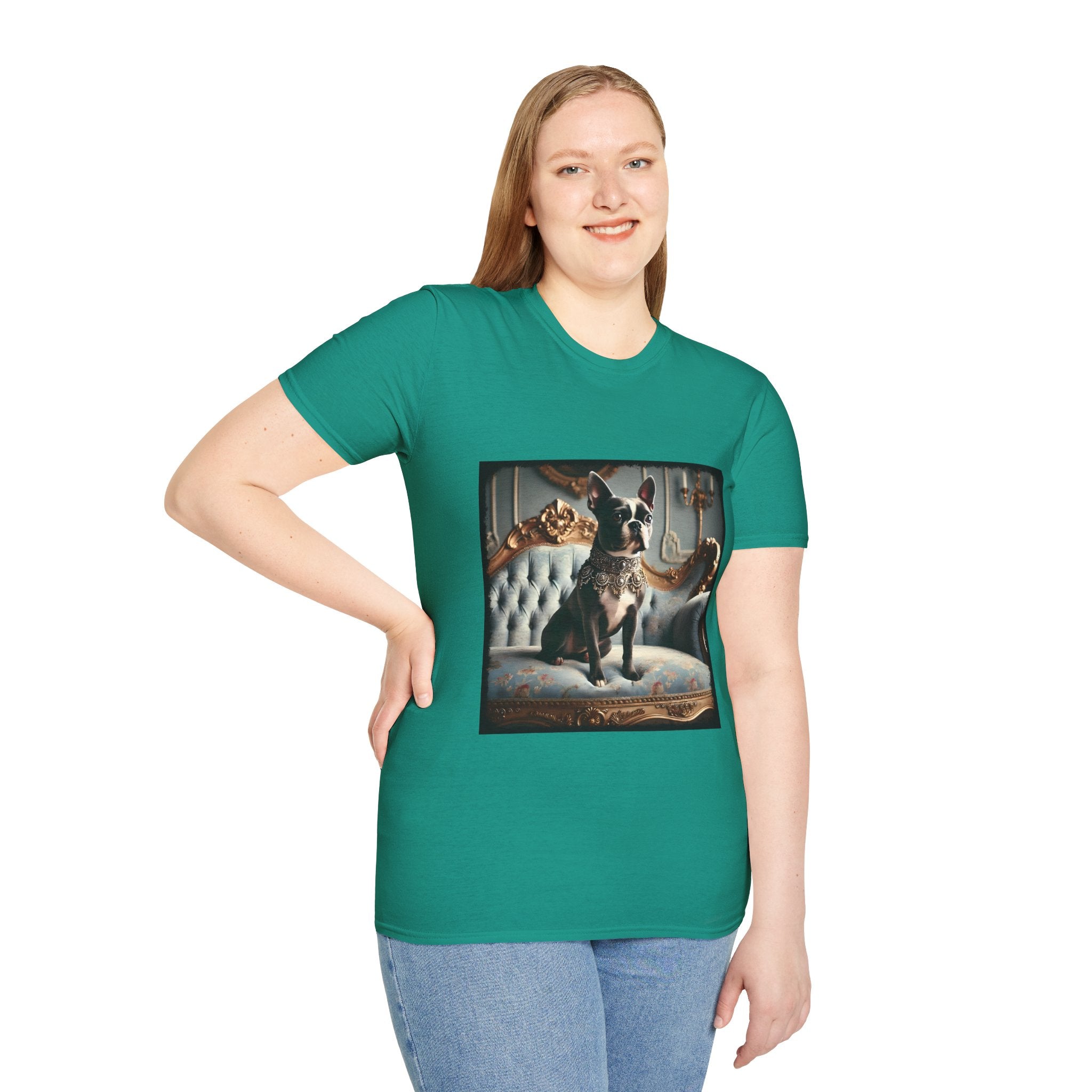 Boston Terrier Blue Royalty | Unisex Dog T-Shirt