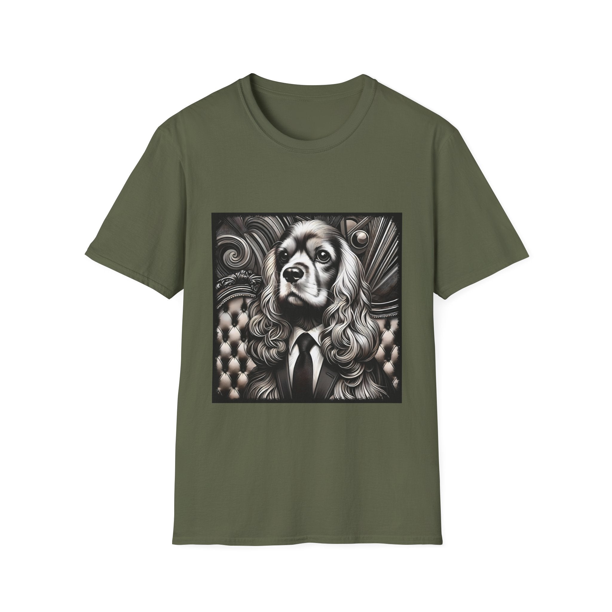 Cocker Spaniel B&W Gentleman | Unisex Dog T-Shirt