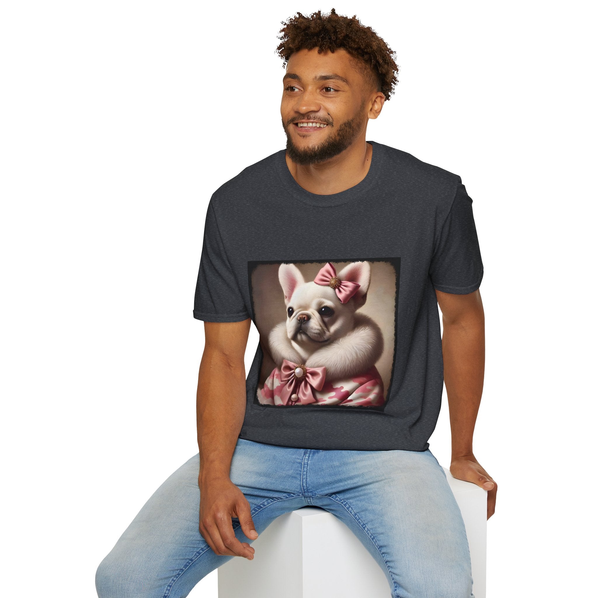 French Bulldog Camo Snow Princess | Unisex Softstyle T-Shirt