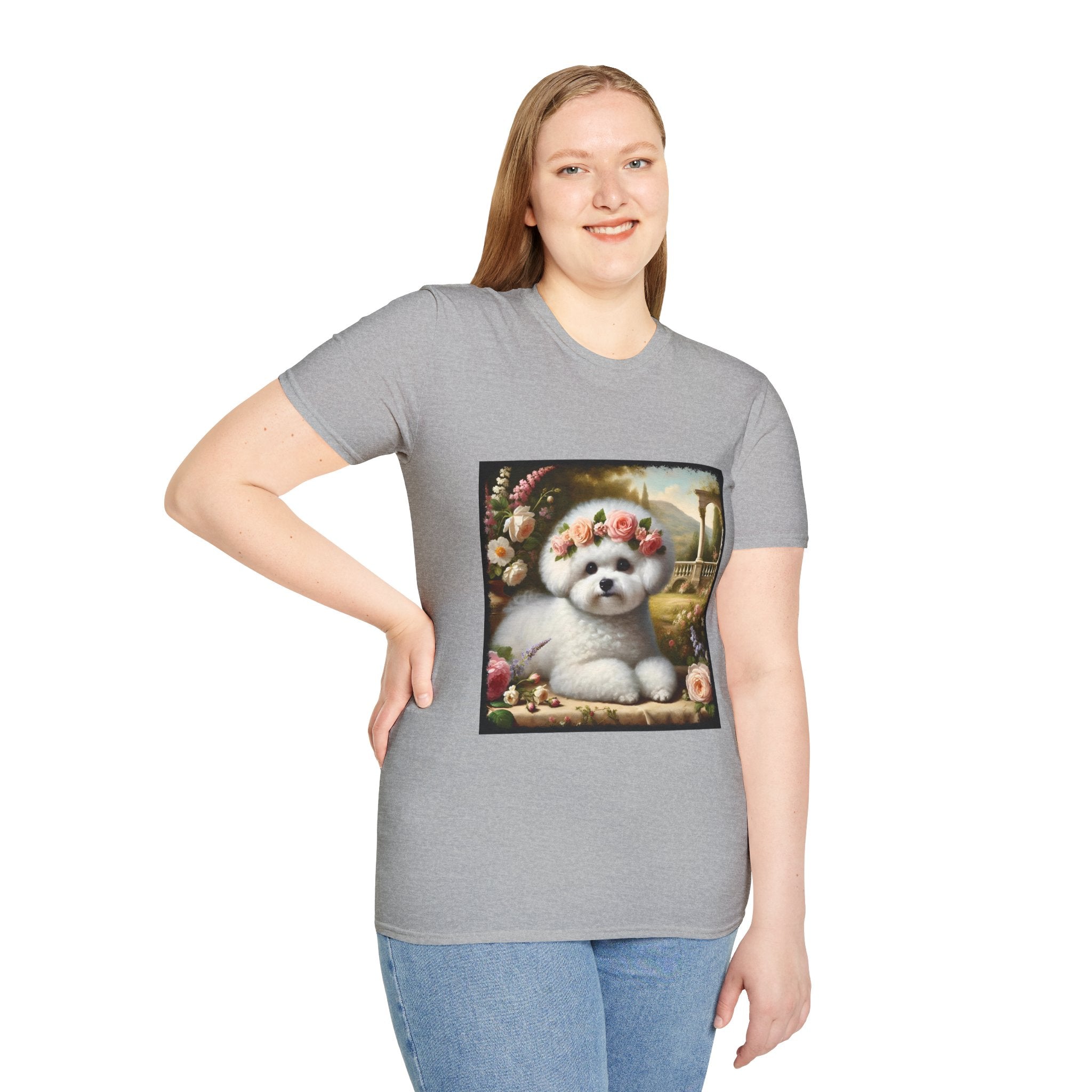 Bichon Frise Rose Pup | Unisex Dog T-Shirt