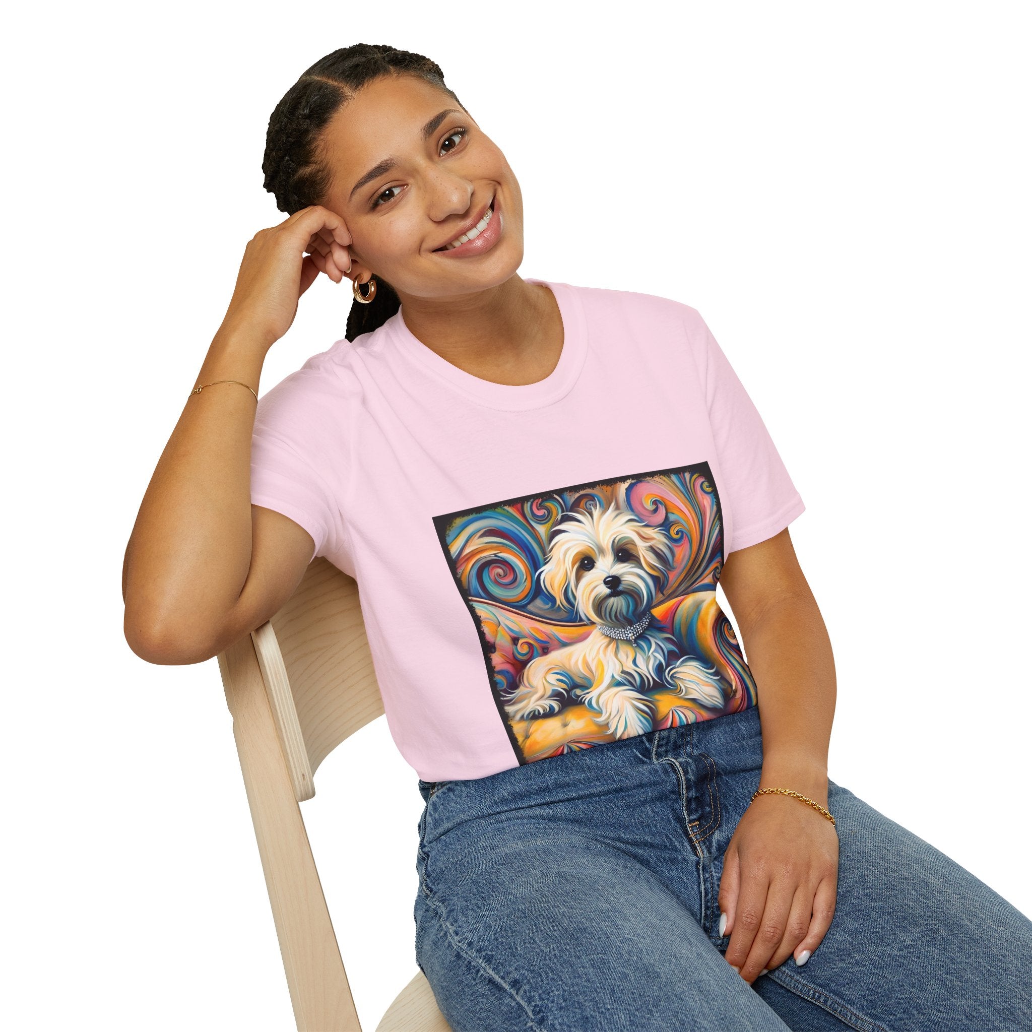 Havanese Whimsical Swirl |  Unisex Dog T-Shirt