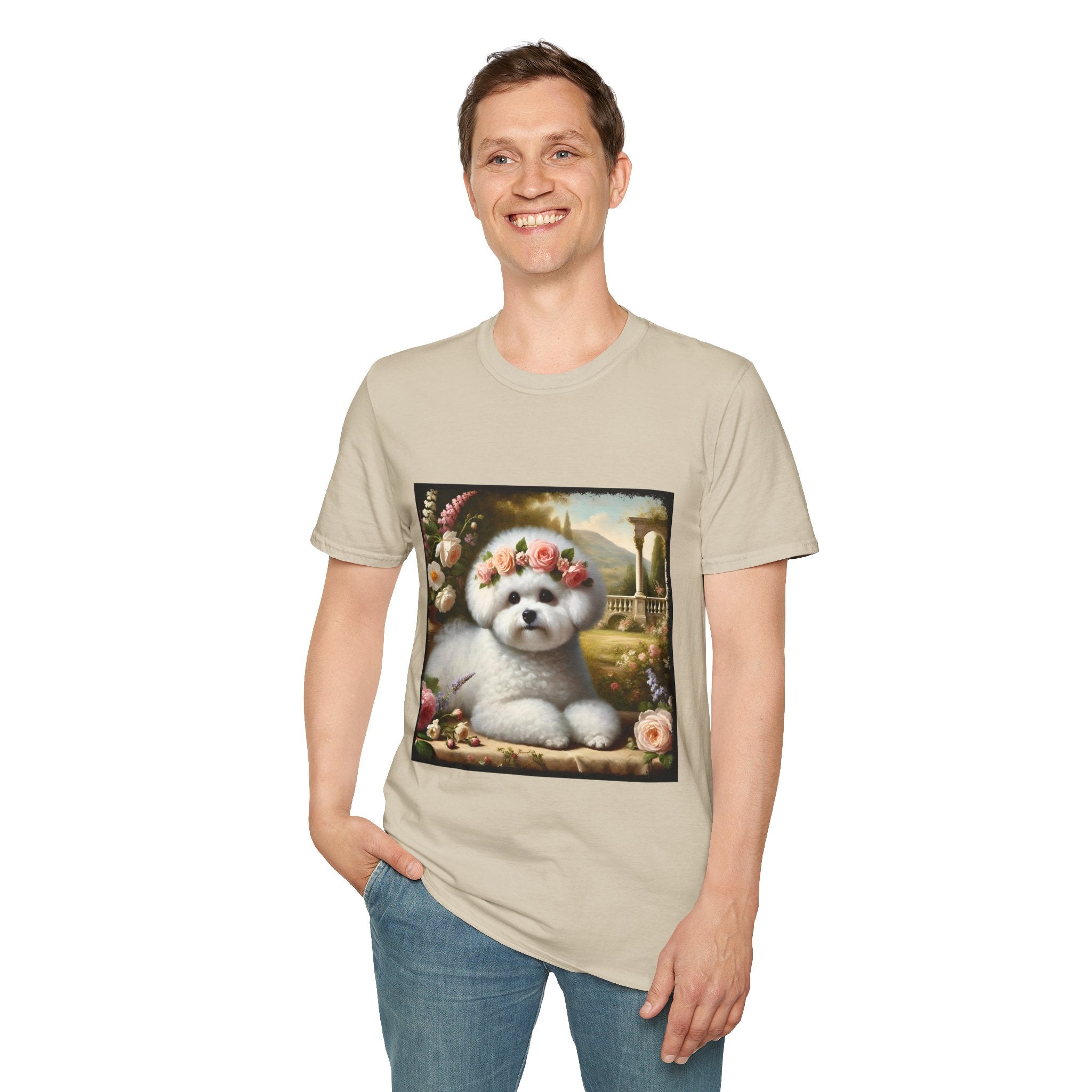 Bichon Frise Rose Pup | Unisex Dog T-Shirt