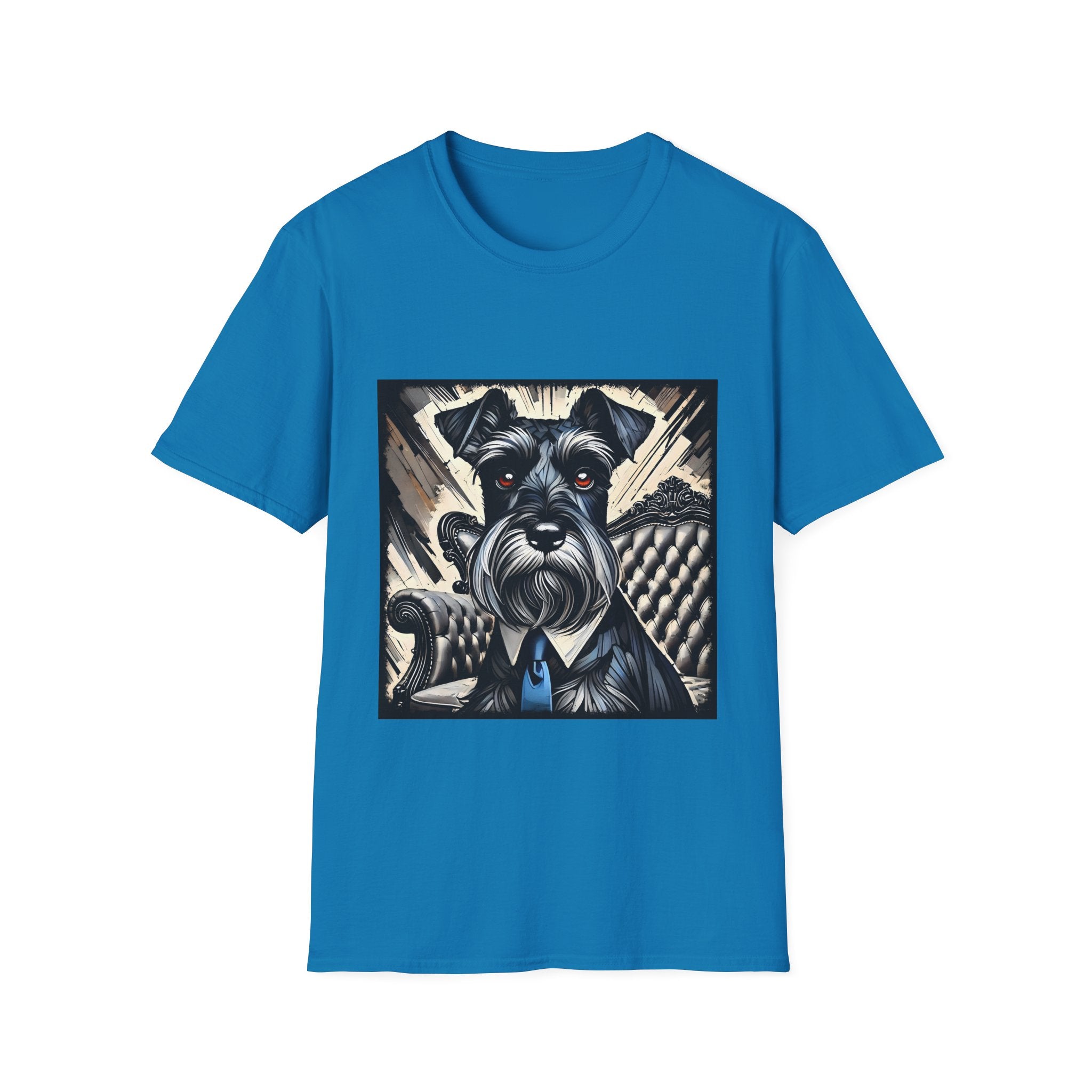 Schnauzer B&W Bold Eyes | Unisex Dog T-Shirt