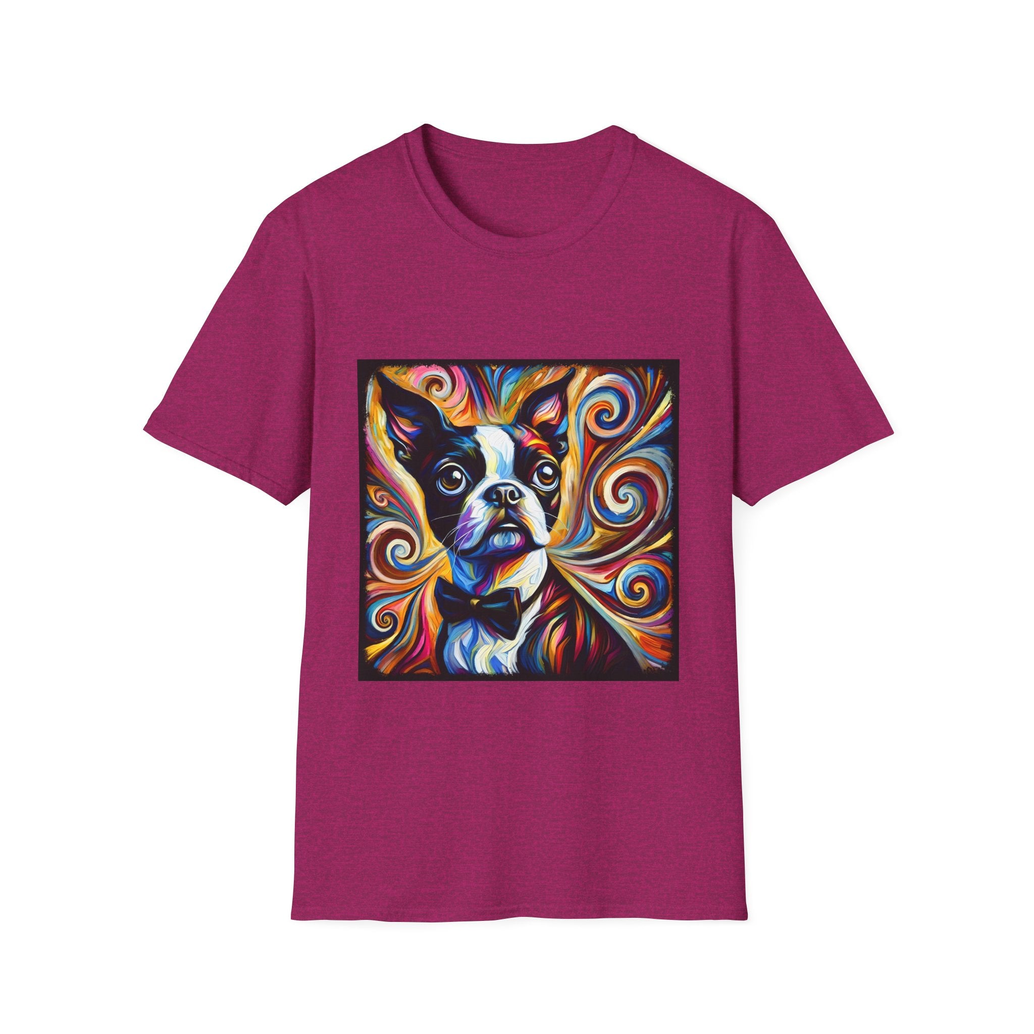 Boston Terrier Bowtie Swirl | Unisex Dog T-Shirt