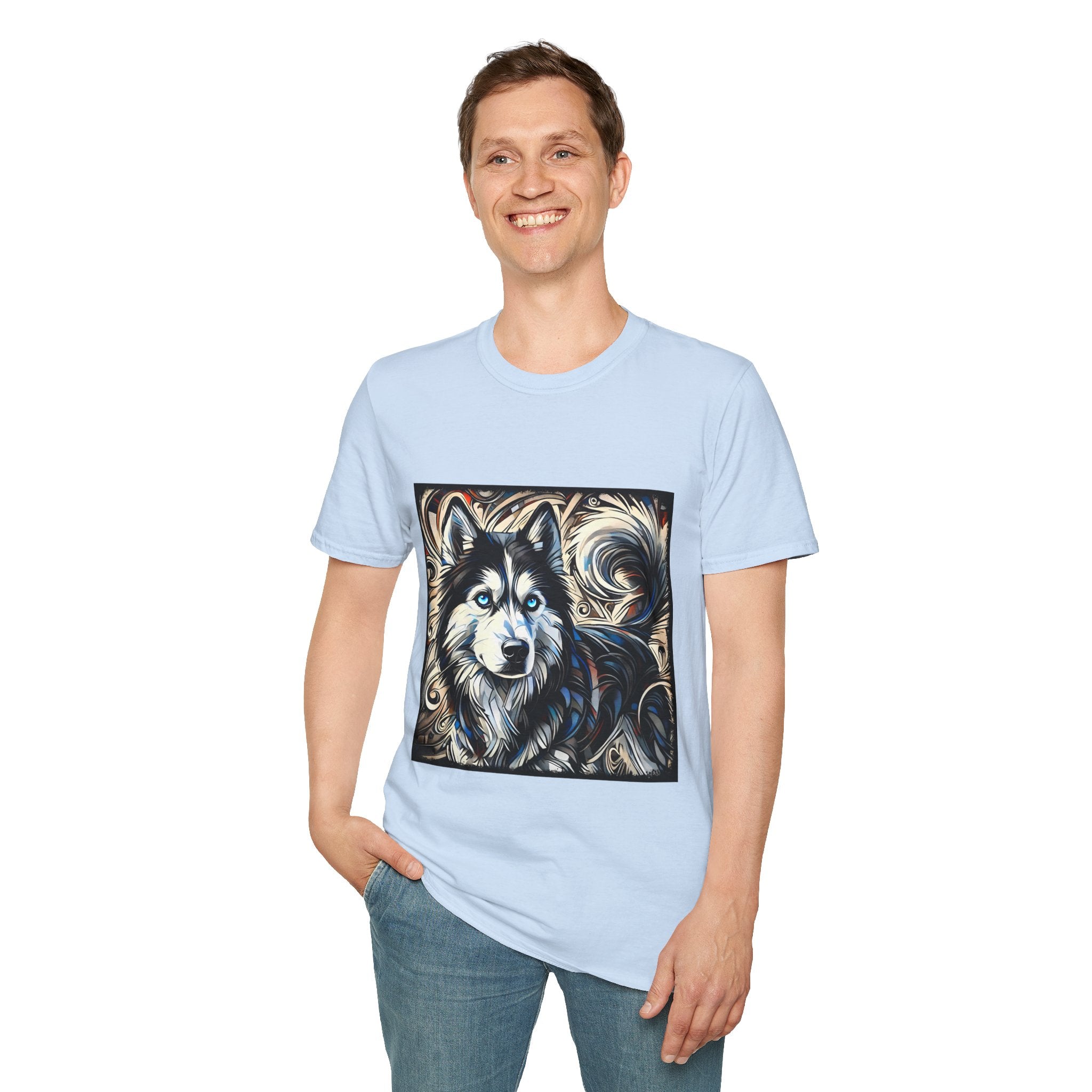 Siberian Husky Ice Swirl | Unisex Dog T-Shirt