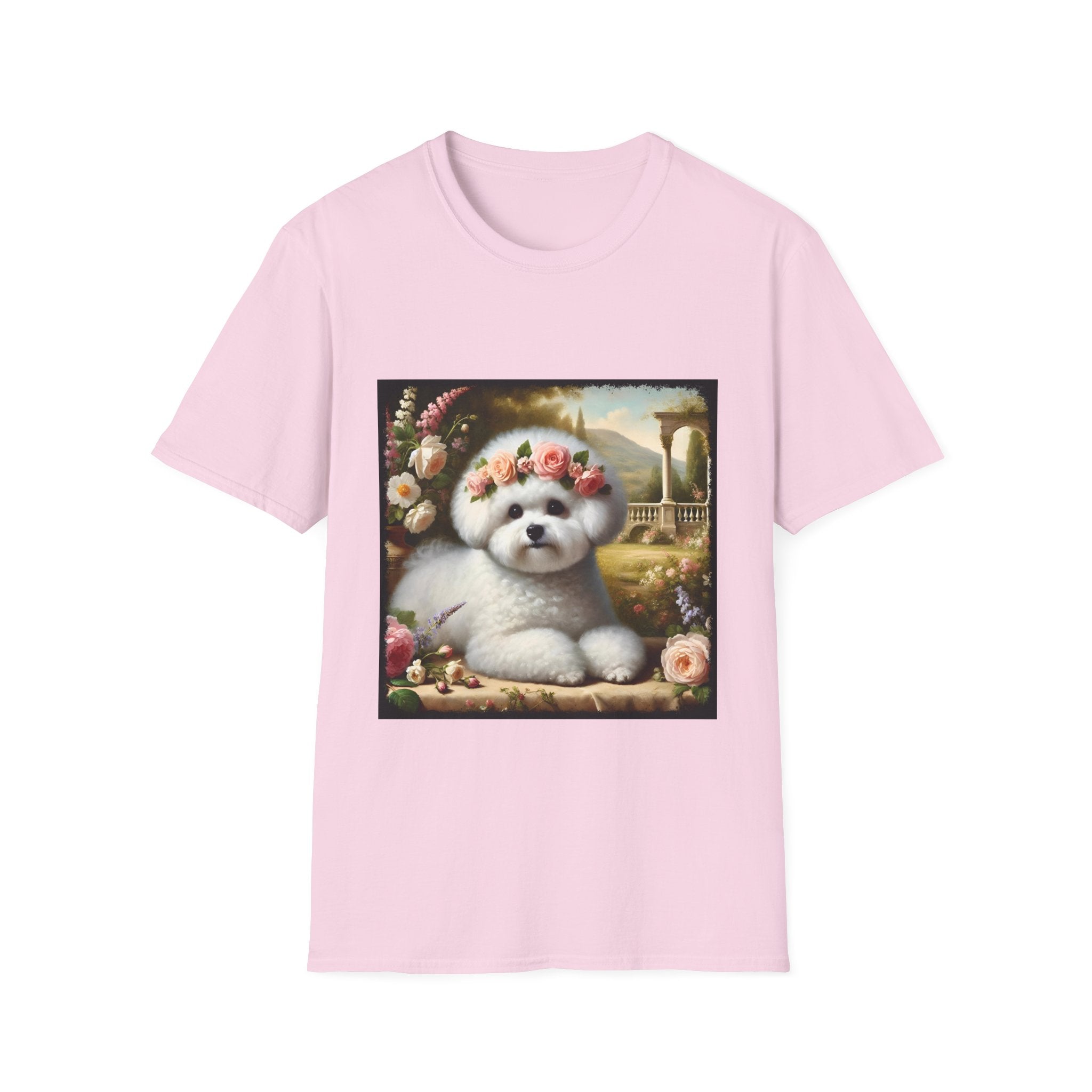 Bichon Frise Rose Pup | Unisex Dog T-Shirt