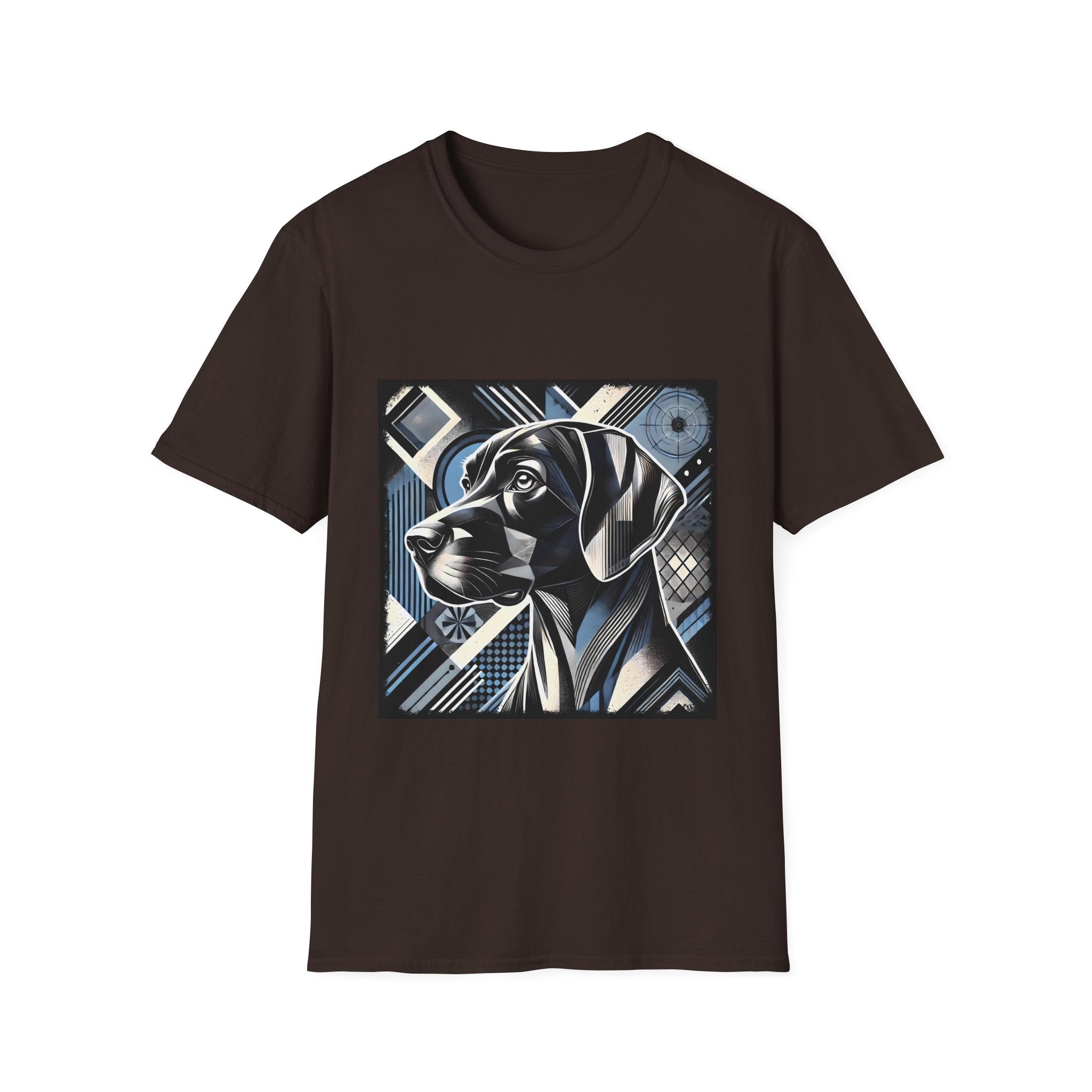 German Shorthaired Pointer Blue Geometric | Unisex Dog T-Shirt
