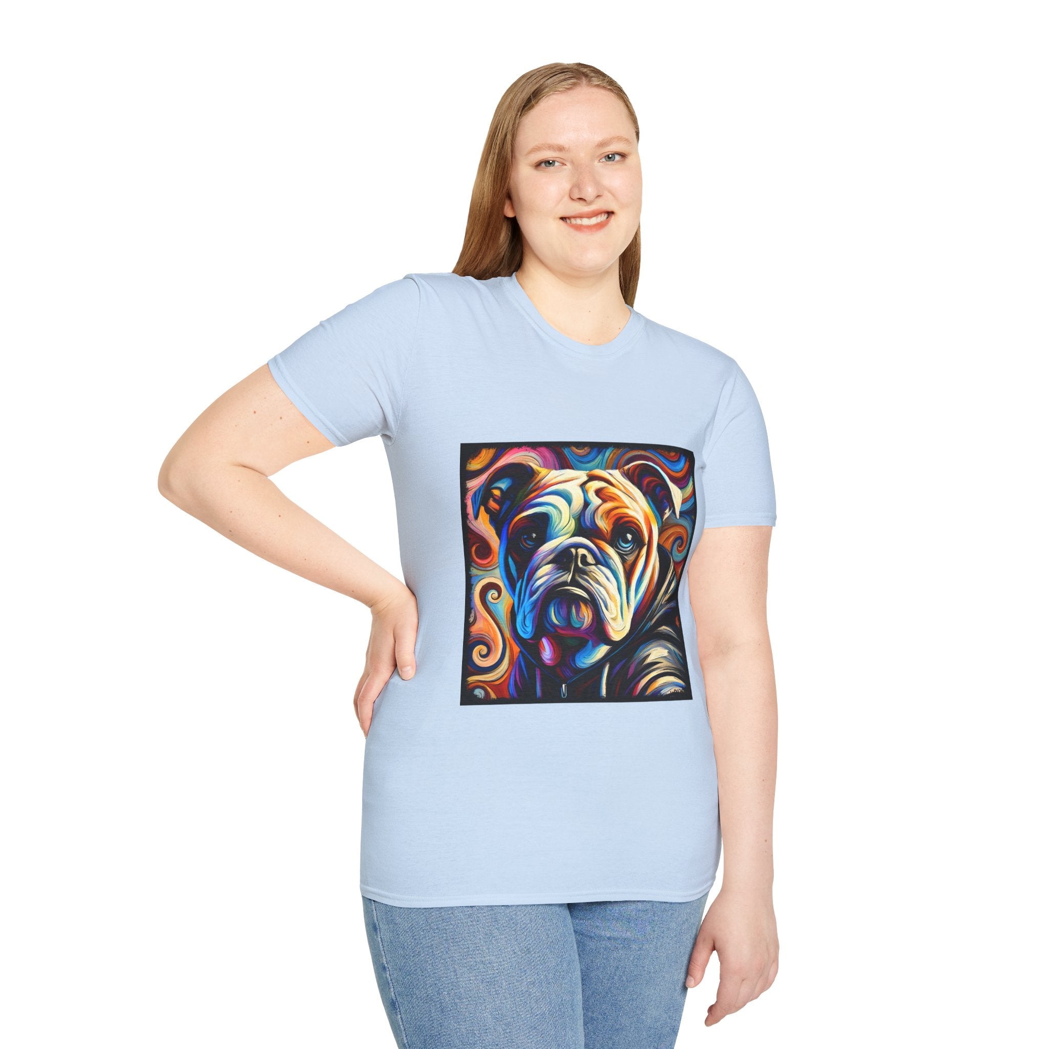 Bulldog Relaxed Swirl | Unisex Dog T-Shirt