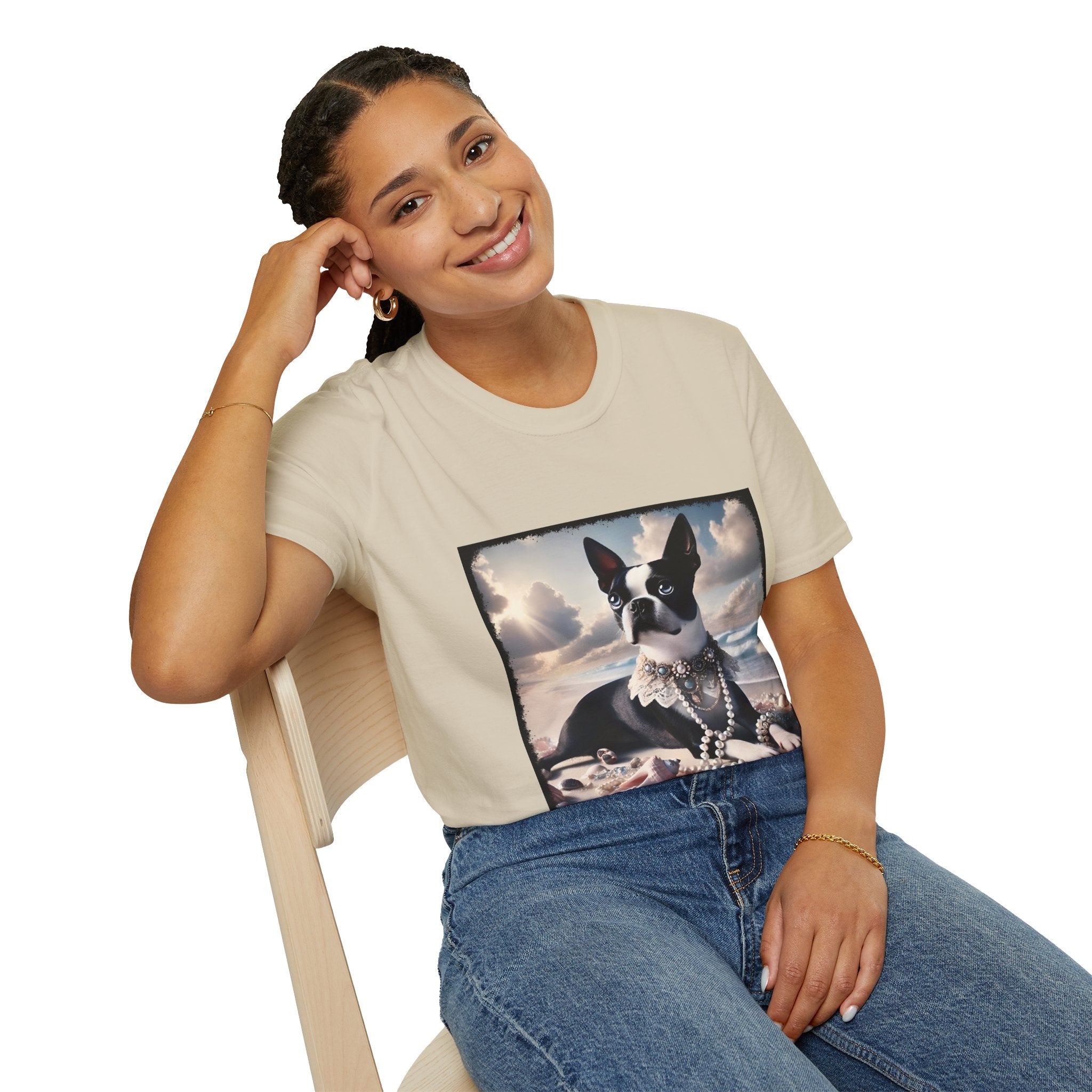 Boston Terrier Seashell Sweetie | Unisex Dog T-Shirt