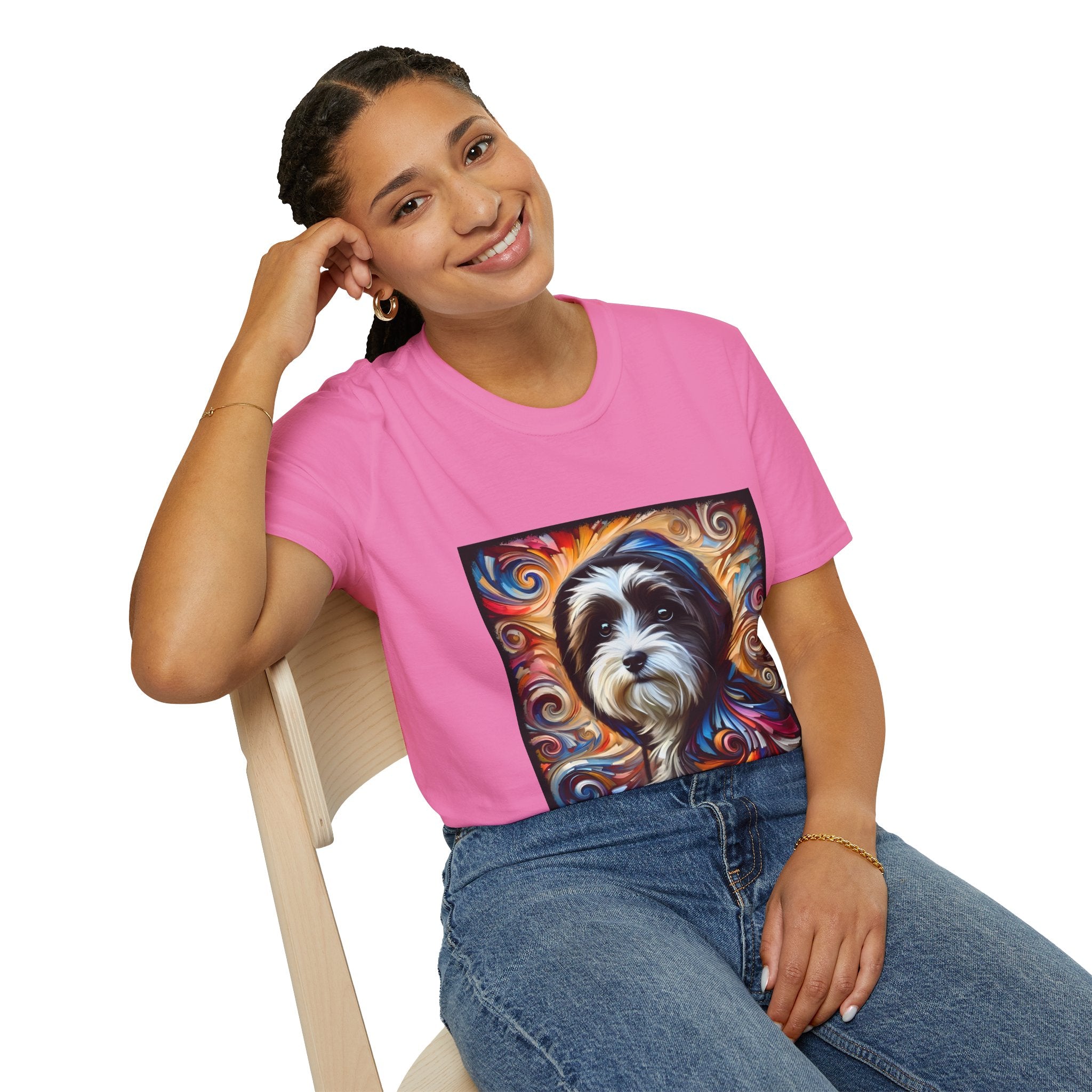 Havanese Relaxed Swirl |  Unisex Dog T-Shirt
