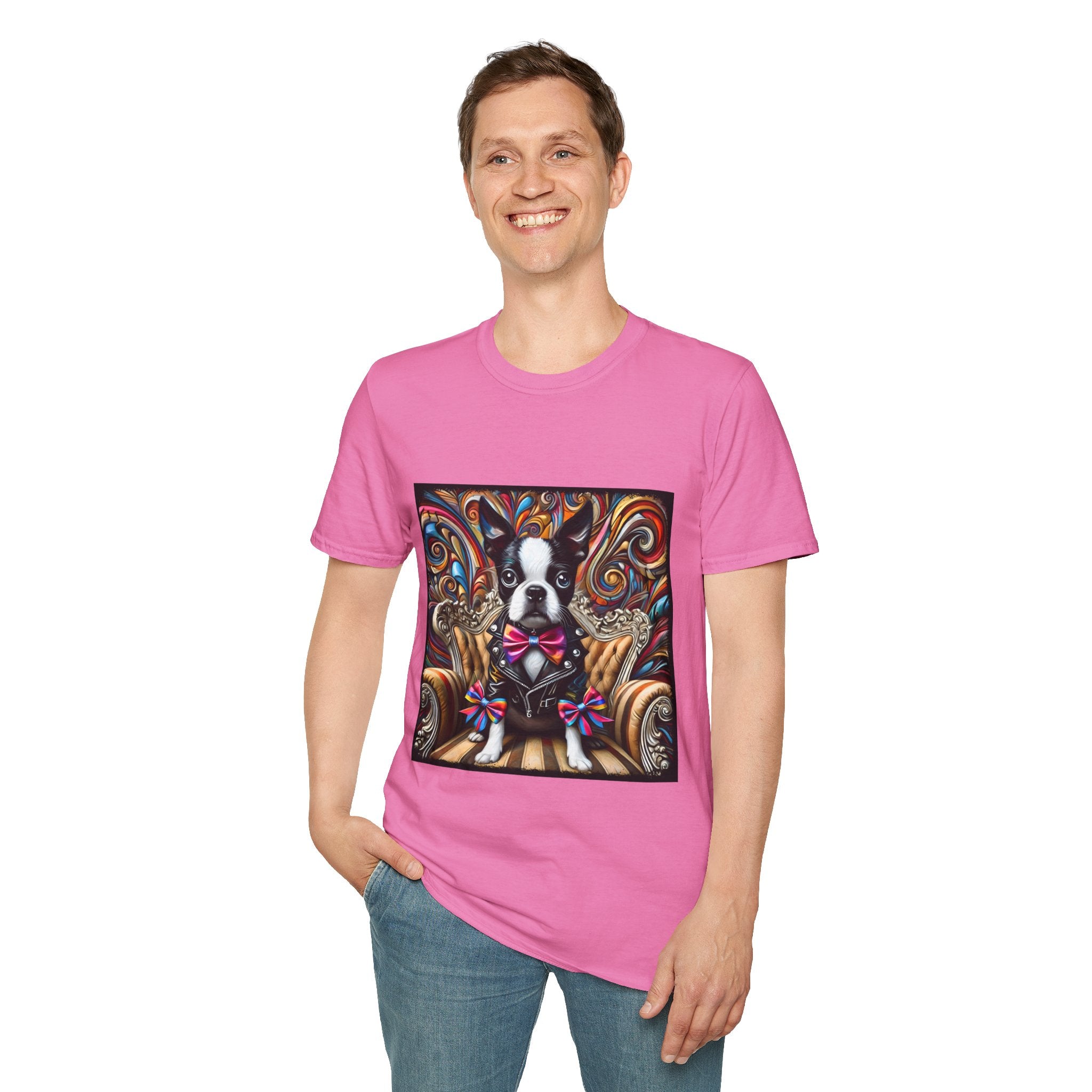 Boston Terrier Bold Rocker | Unisex Dog T-Shirt