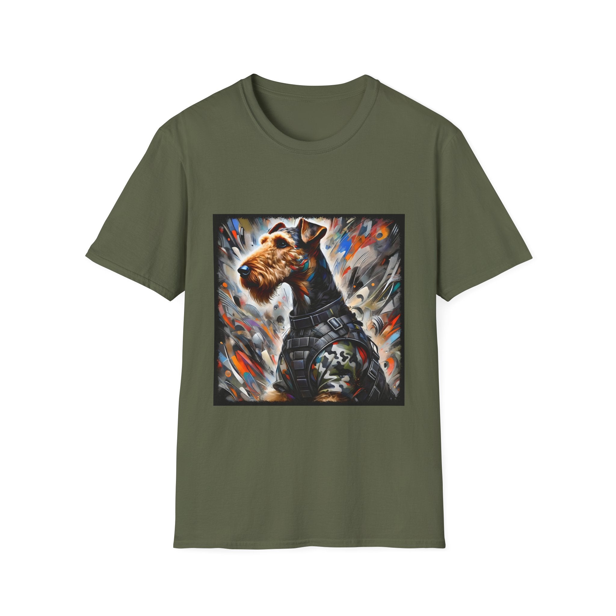Airedale Terrier Bold Camo Classic | Unisex Dog T-Shirt