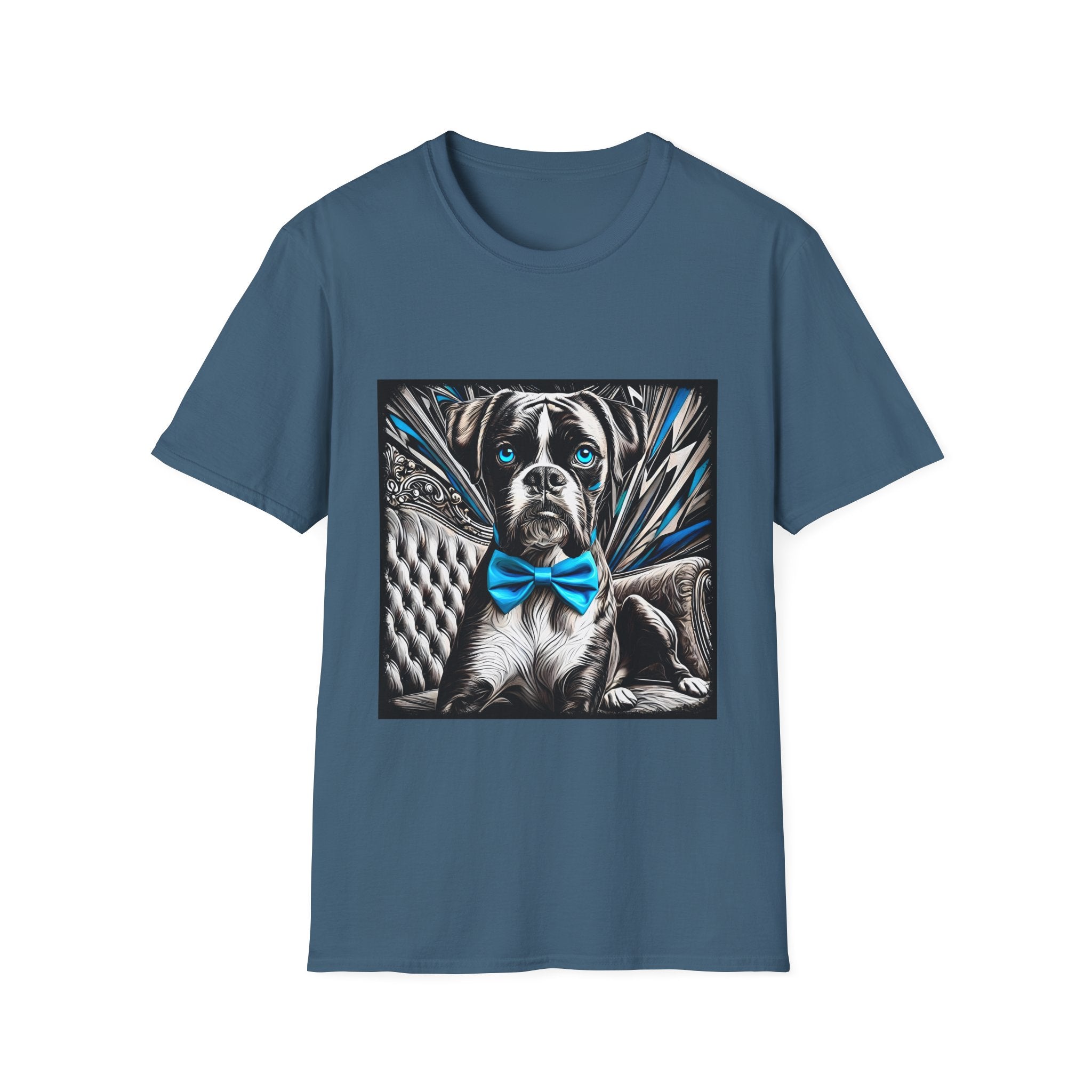 Boxer B&W Bold Blue Eyes | Unisex Dog T-Shirt