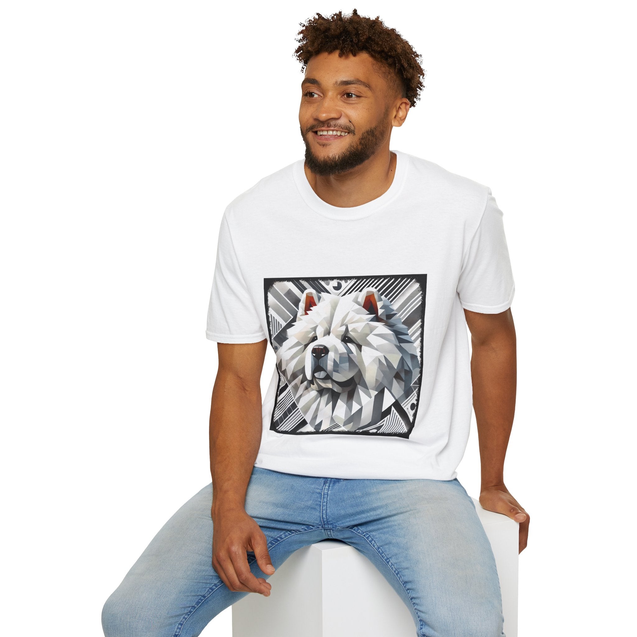 Chow Chow Snow Geometric | Unisex Dog T-Shirt