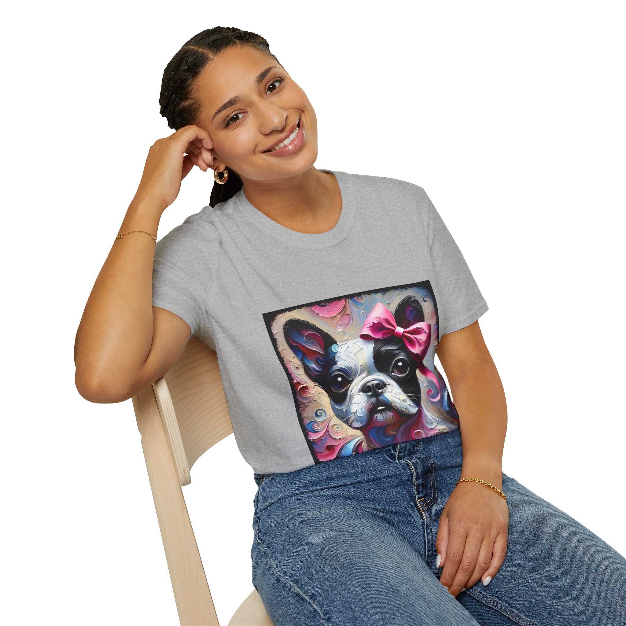 French Bulldog Textured Swirl | Unisex Dog T-Shirt