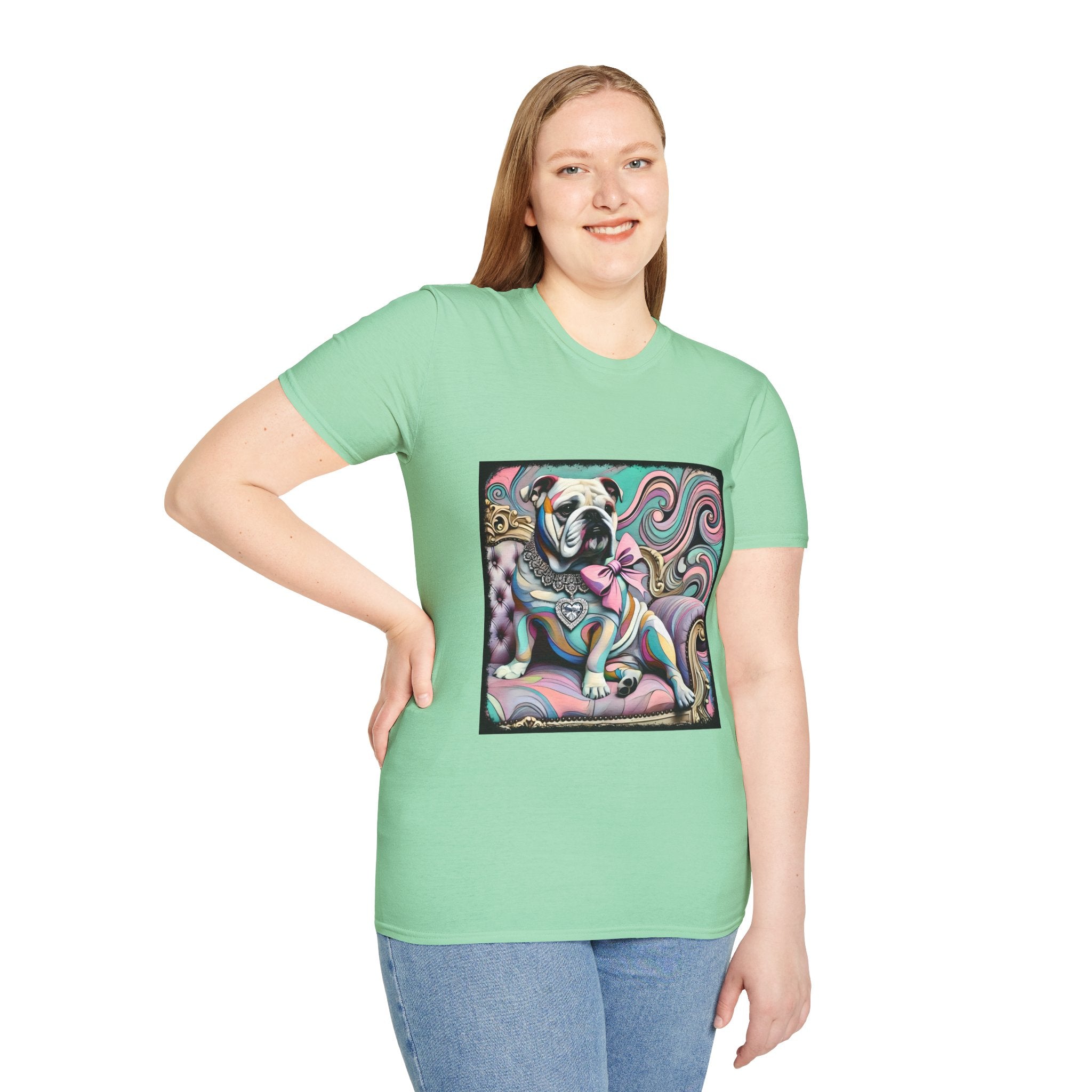 Bulldog Pastel Swirl | Unisex Dog T-Shirt