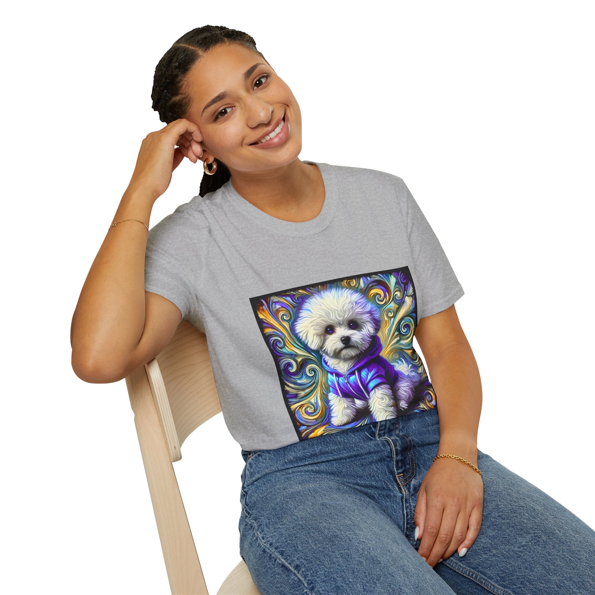 Bichon Frise Electric Swirl | Unisex Dog T-Shirt