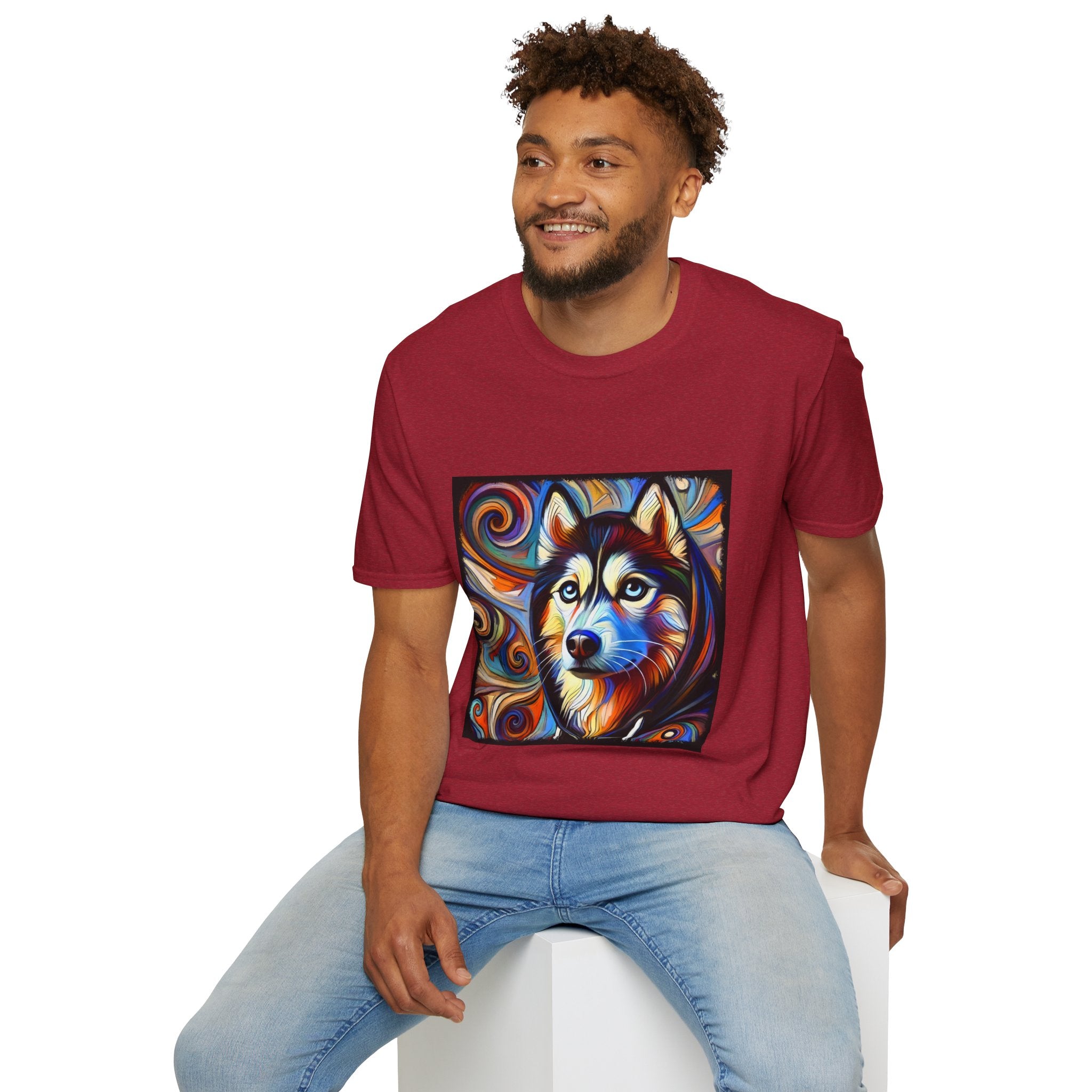Siberian Husky Relaxed Swirl | Unisex Dog T-Shirt