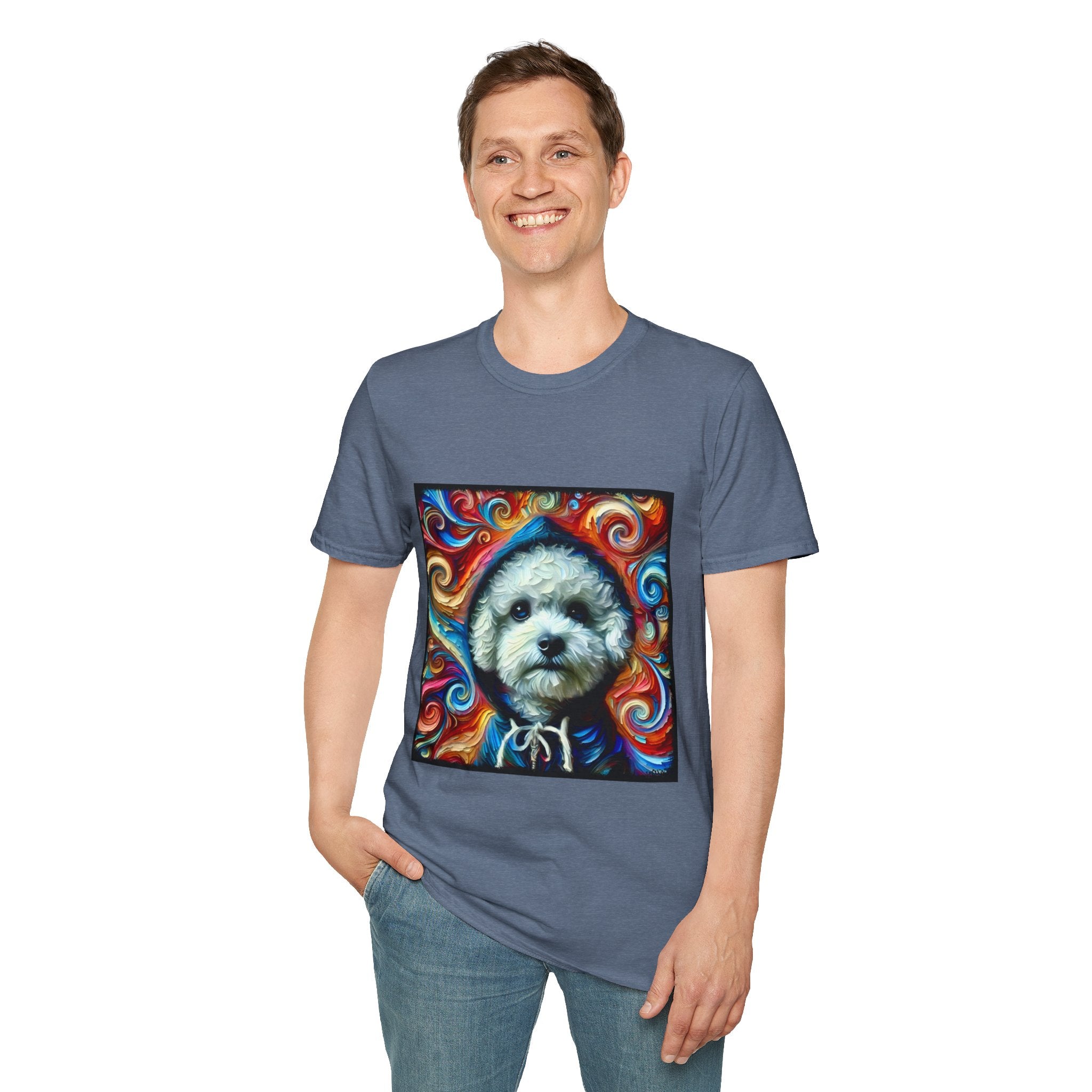 Bichon Frise Street Swirl | Unisex Dog T-Shirt