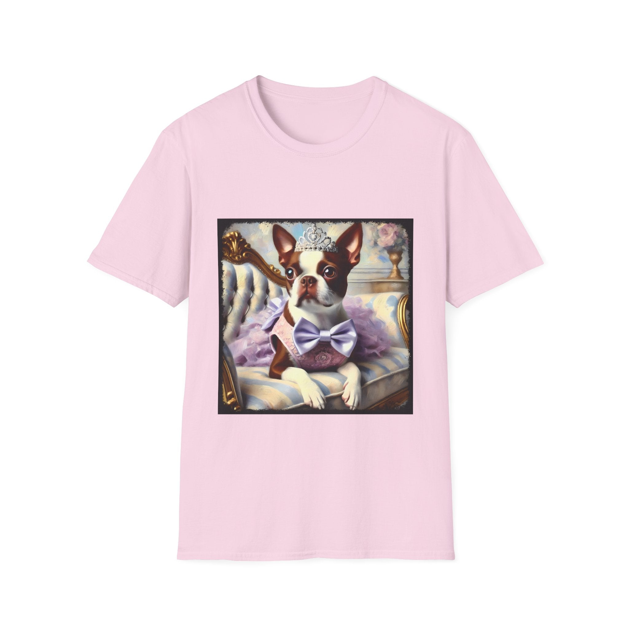 Boston Terrier Purple Princess Classic | Unisex Dog T-Shirt