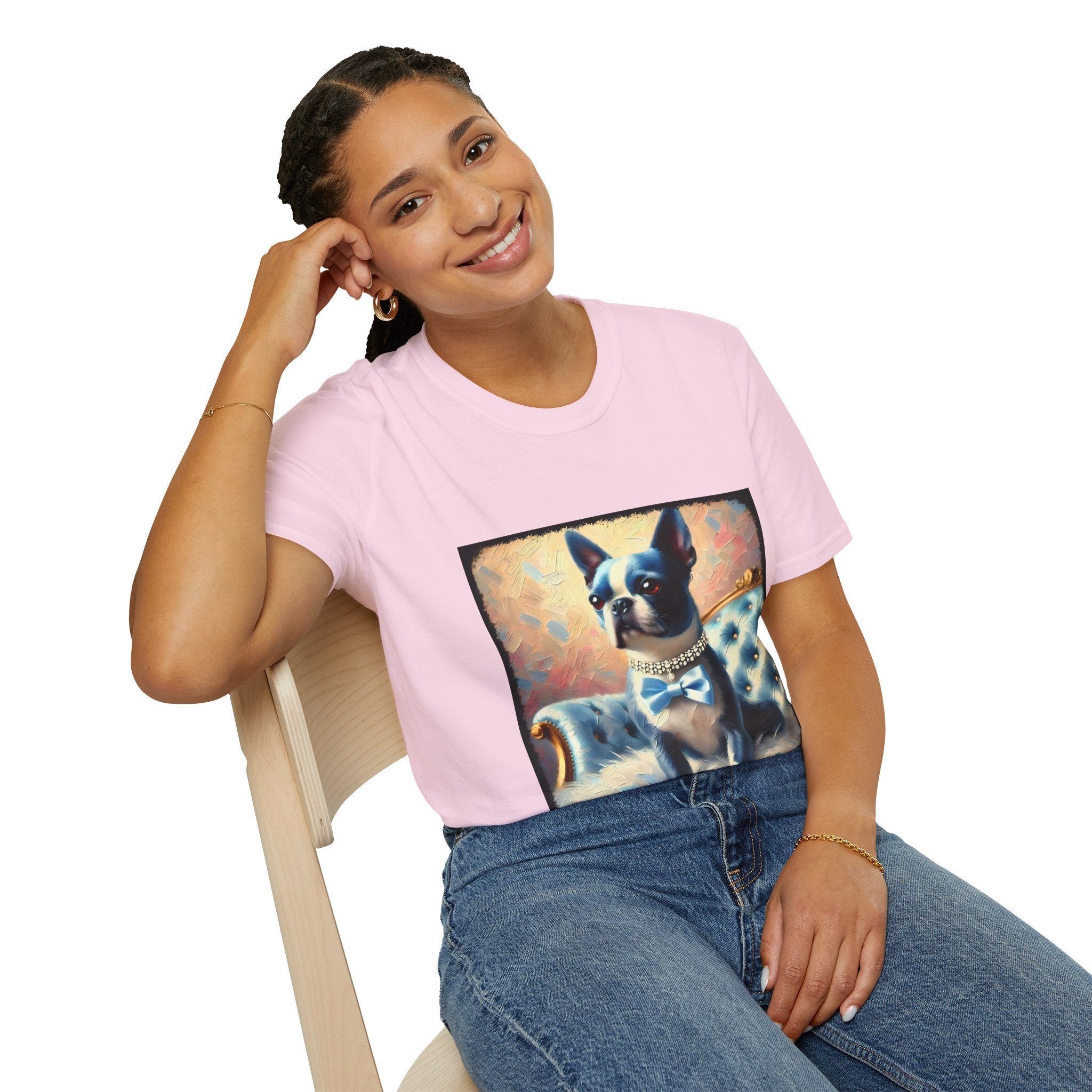 Boston Terrier Blue Classic | Unisex Dog T-Shirt