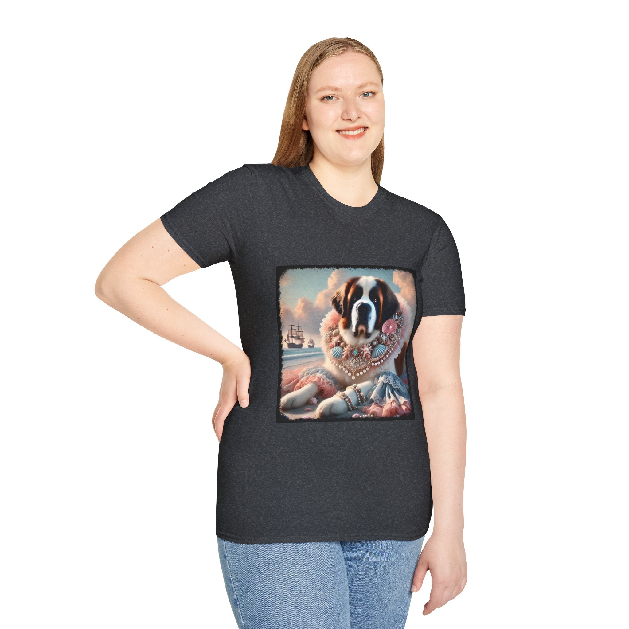 Saint Bernard Beach Beauty | Unisex Dog T-Shirt