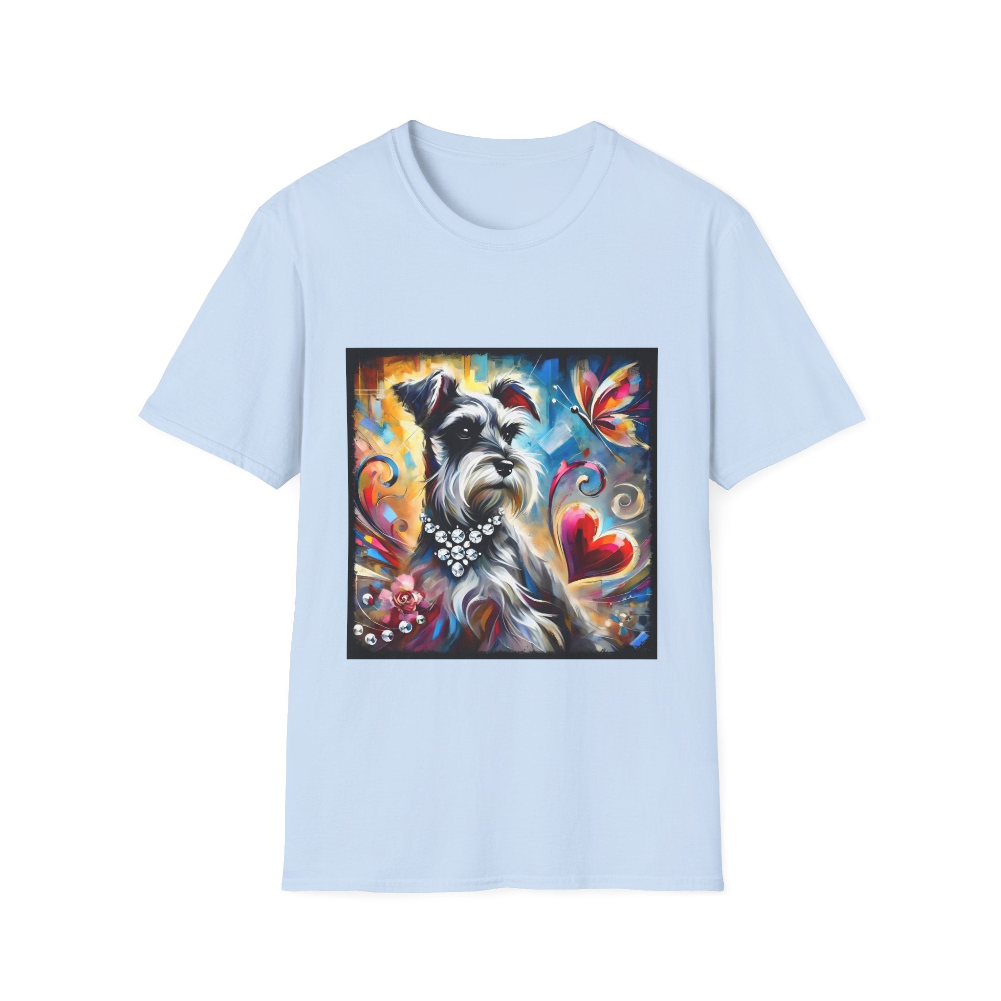 Schnauzer Bold Butterfly Classic | Unisex Dog T-Shirt