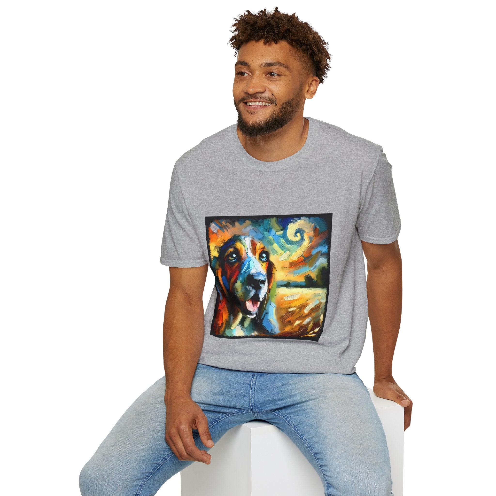 Basset Hound Sun Swirl | Unisex Dog T-Shirt