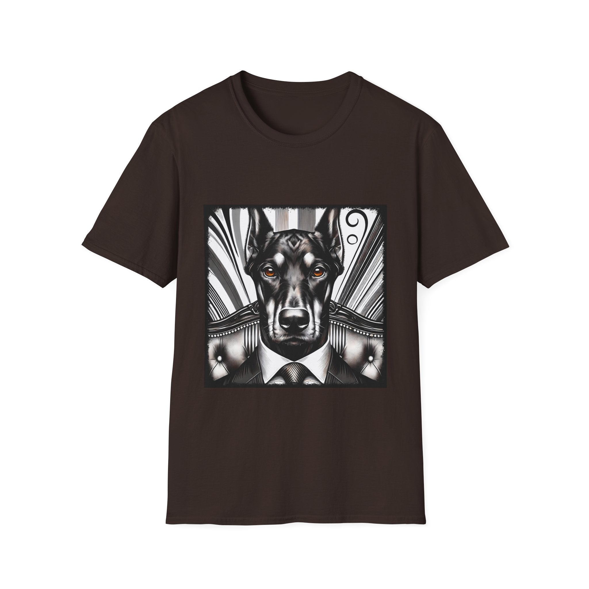 Doberman Pinscher B&W Bold Eyes  | Unisex Dog T-Shirt