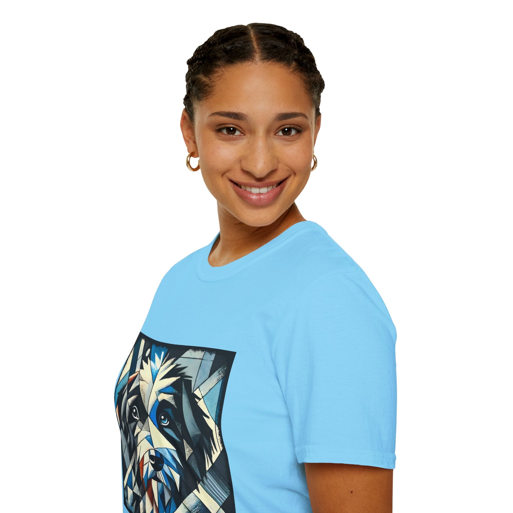 Bernedoodle Blue Geometric | Unisex Dog T-Shirt