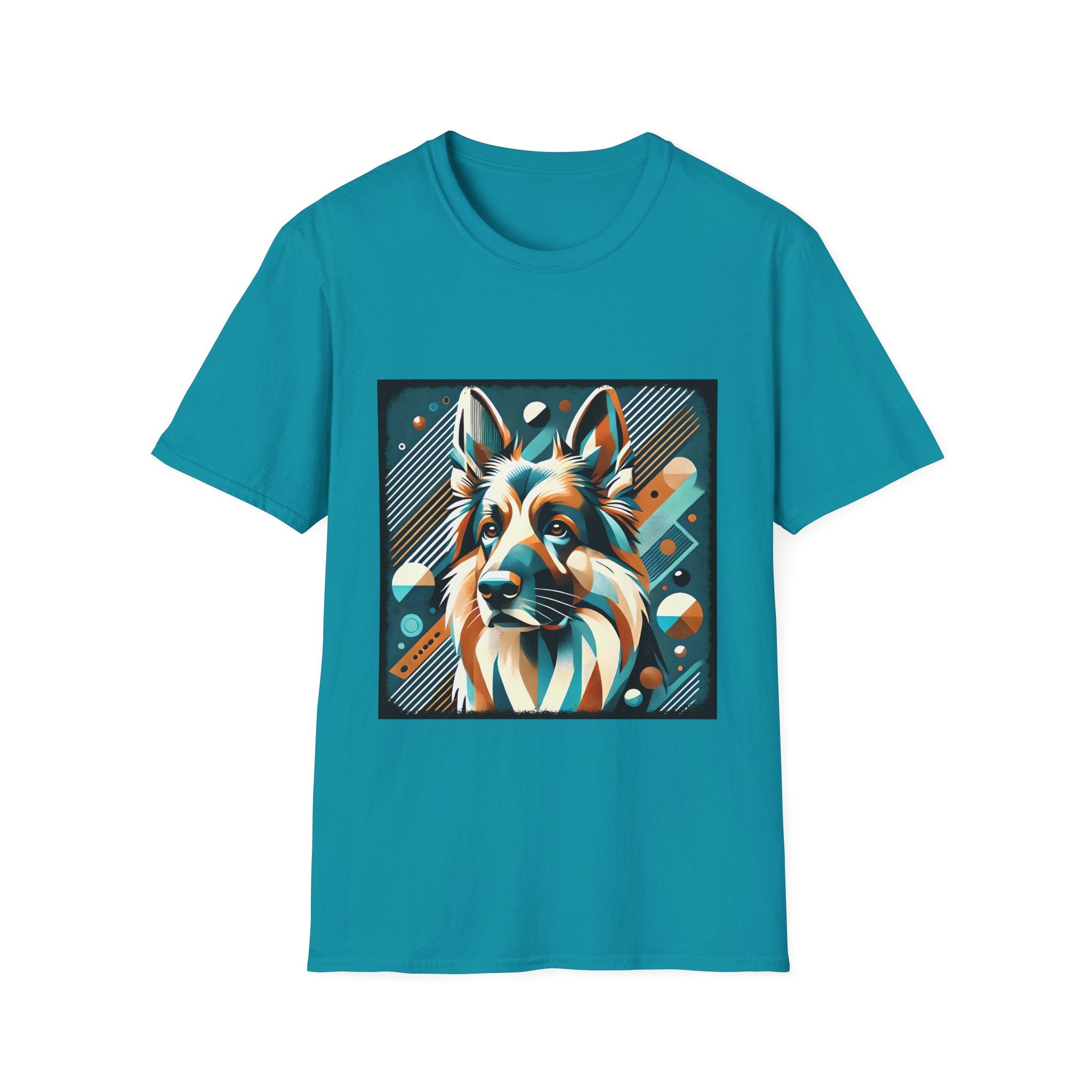German Shepherd Vibrant Geometric | Unisex Dog T-Shirt