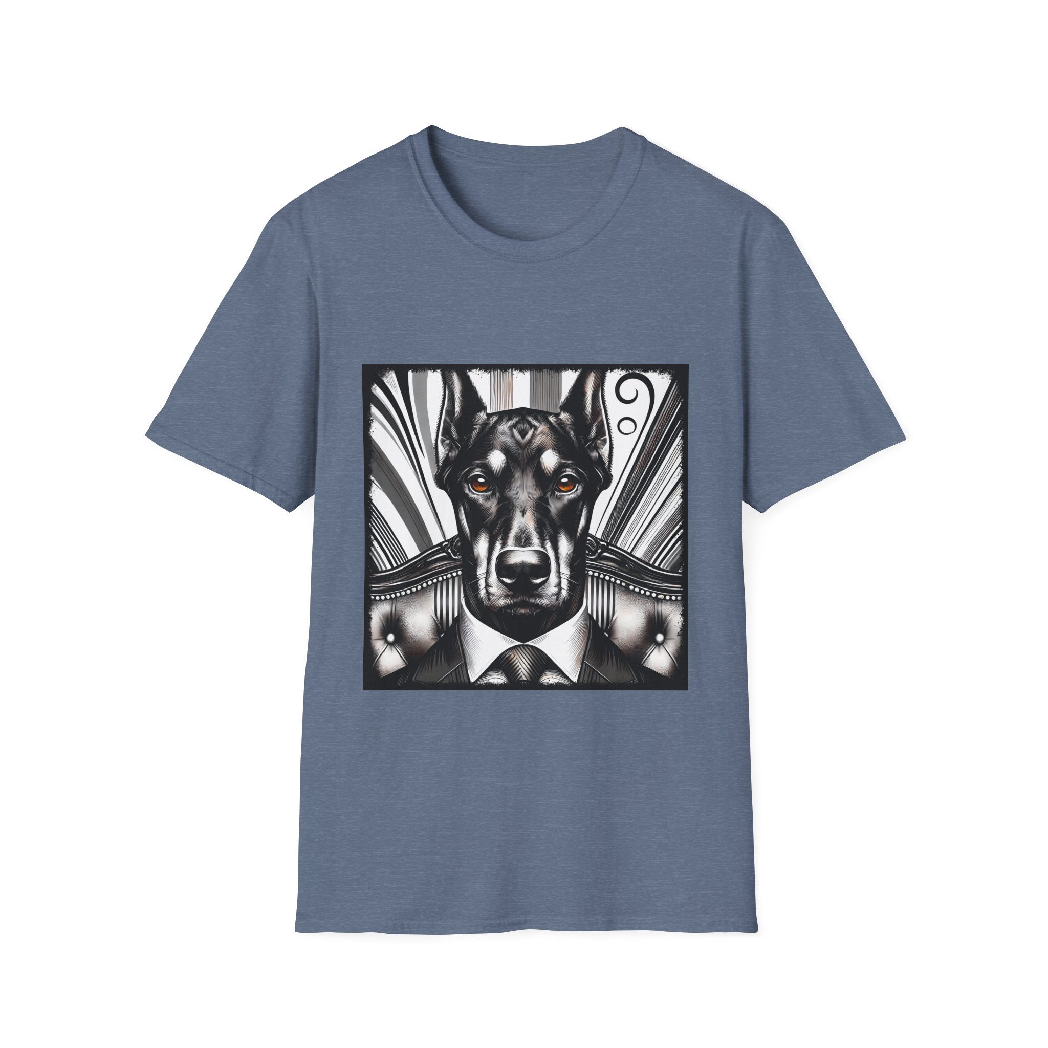 Doberman Pinscher B&W Bold Eyes  | Unisex Dog T-Shirt