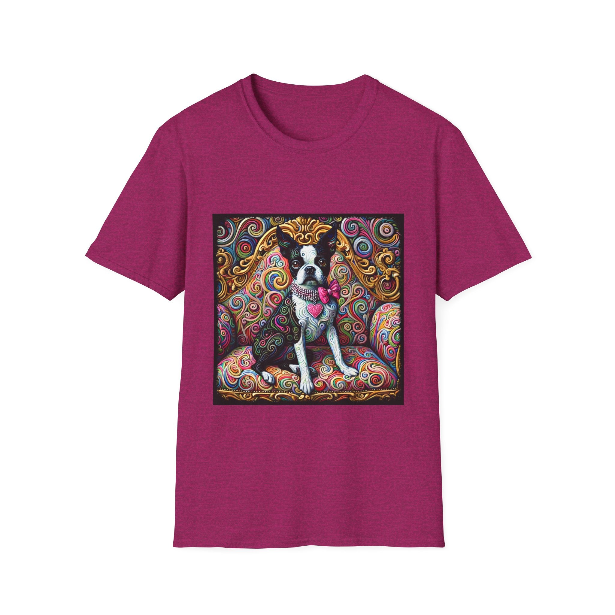 Boston Terrier Love Swirl | Unisex Dog T-Shirt