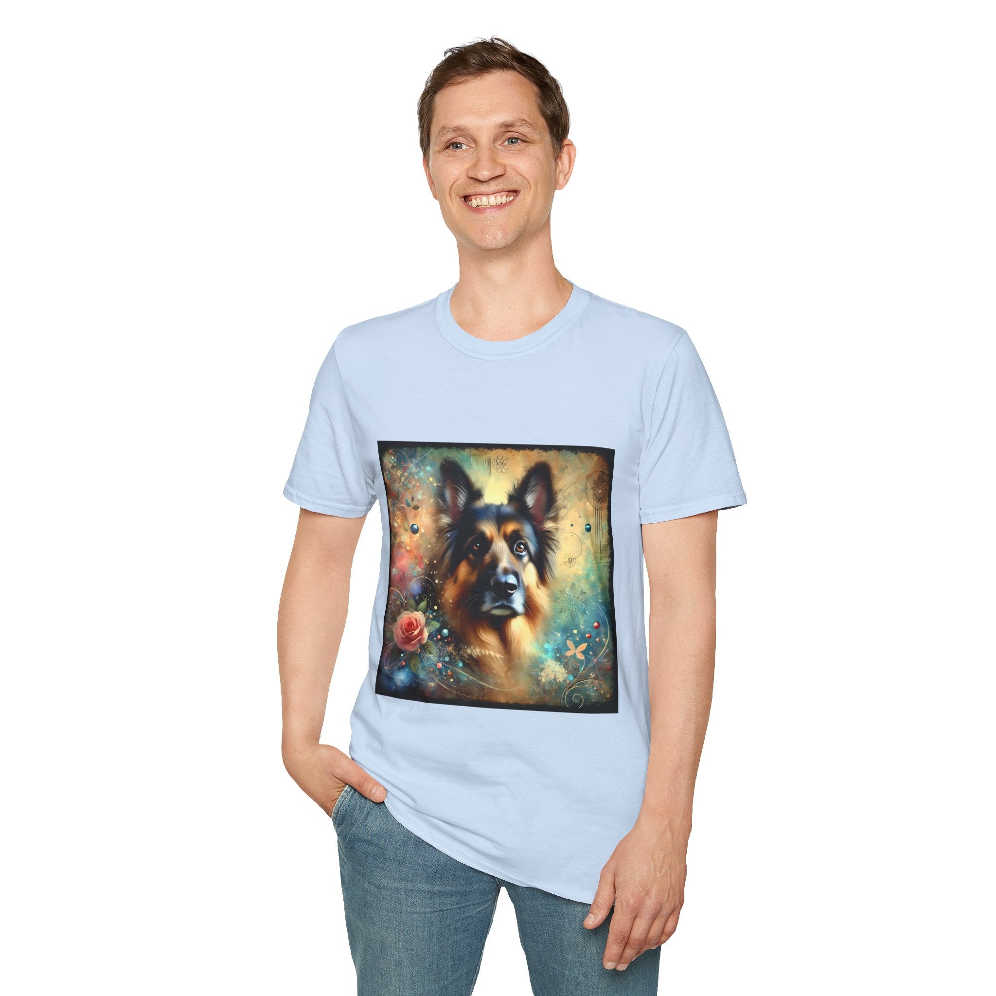 German Shepherd Rose Classic | Unisex Dog T-Shirt