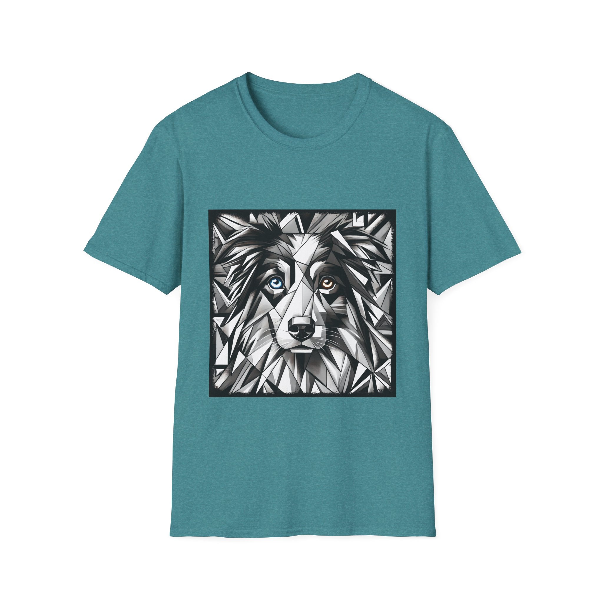 Australian Shepherd Bold Eyes Geometric | Unisex Dog T-Shirt