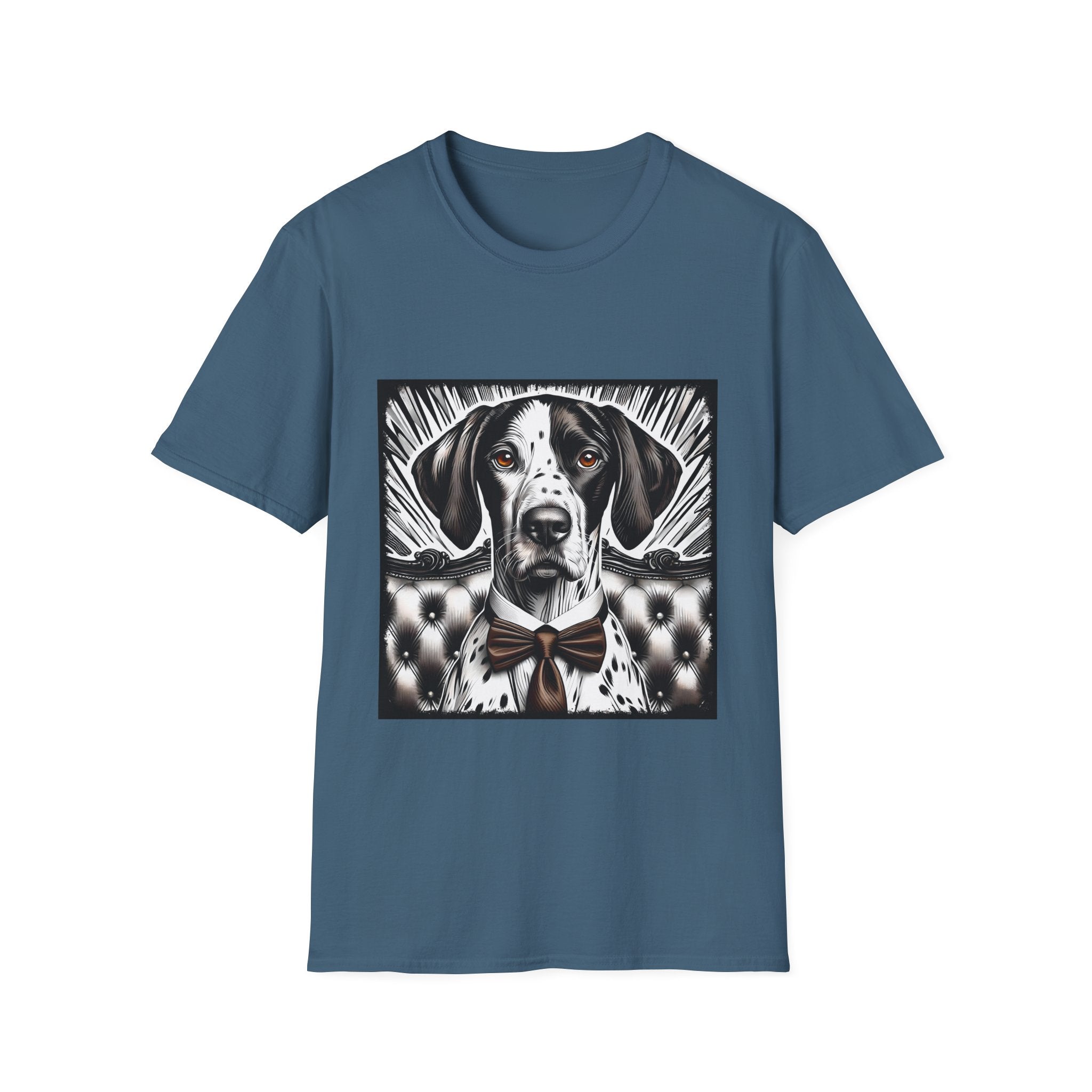German Shorthaired Pointer B&W Bold Eyes  | Unisex Dog T-Shirt