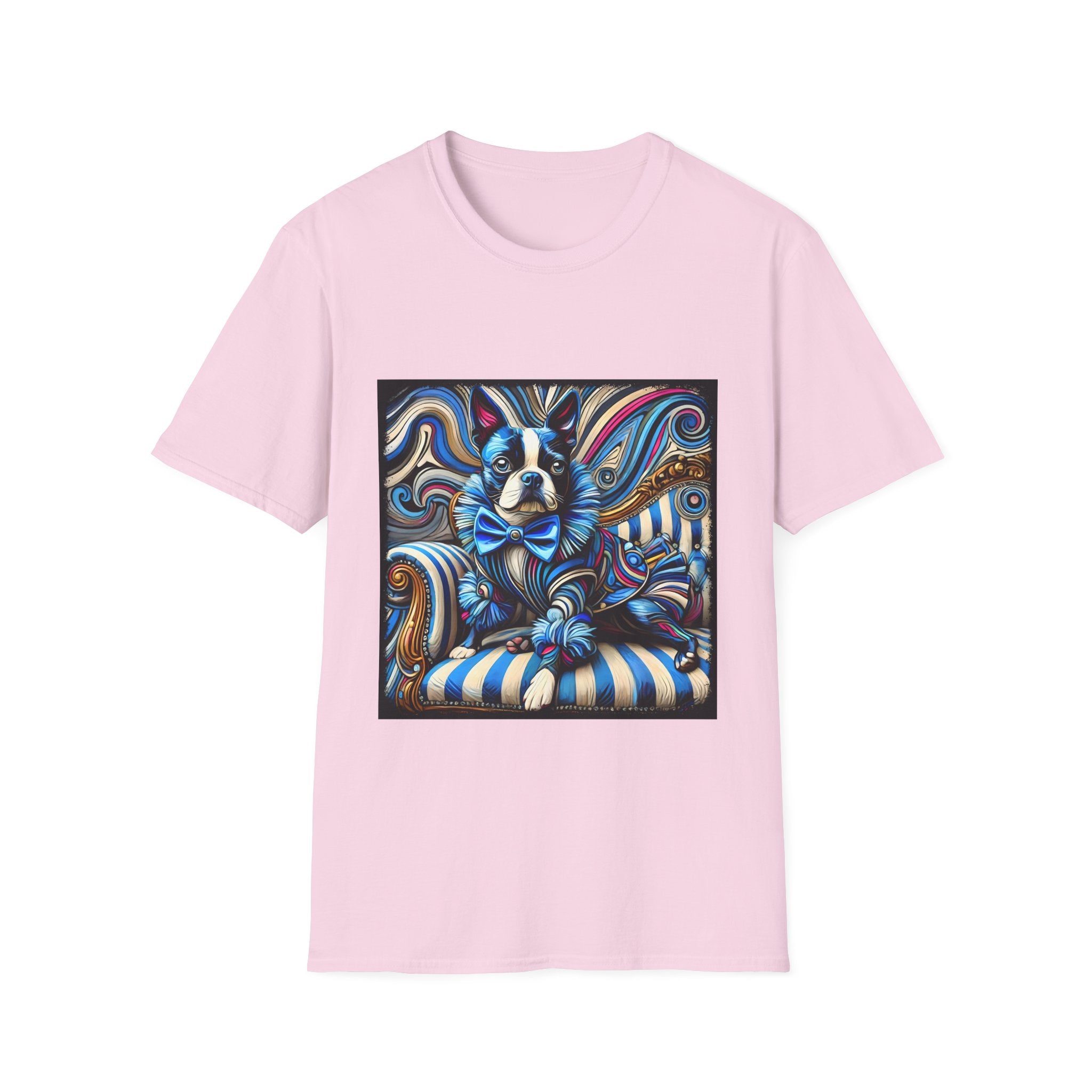 Boston Terrier Blue Rocker | Unisex Dog T-Shirt