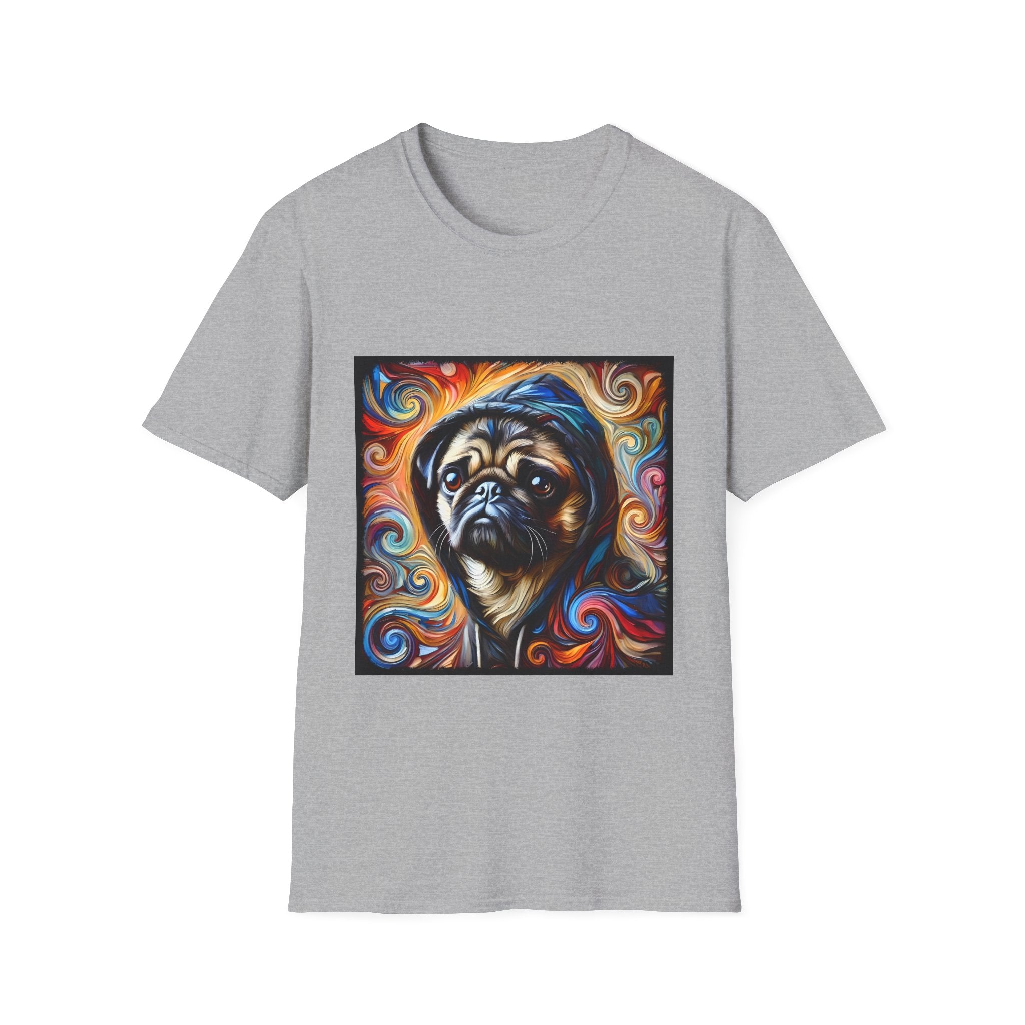 Pug Relaxed Swirl | Unisex Dog T-Shirt