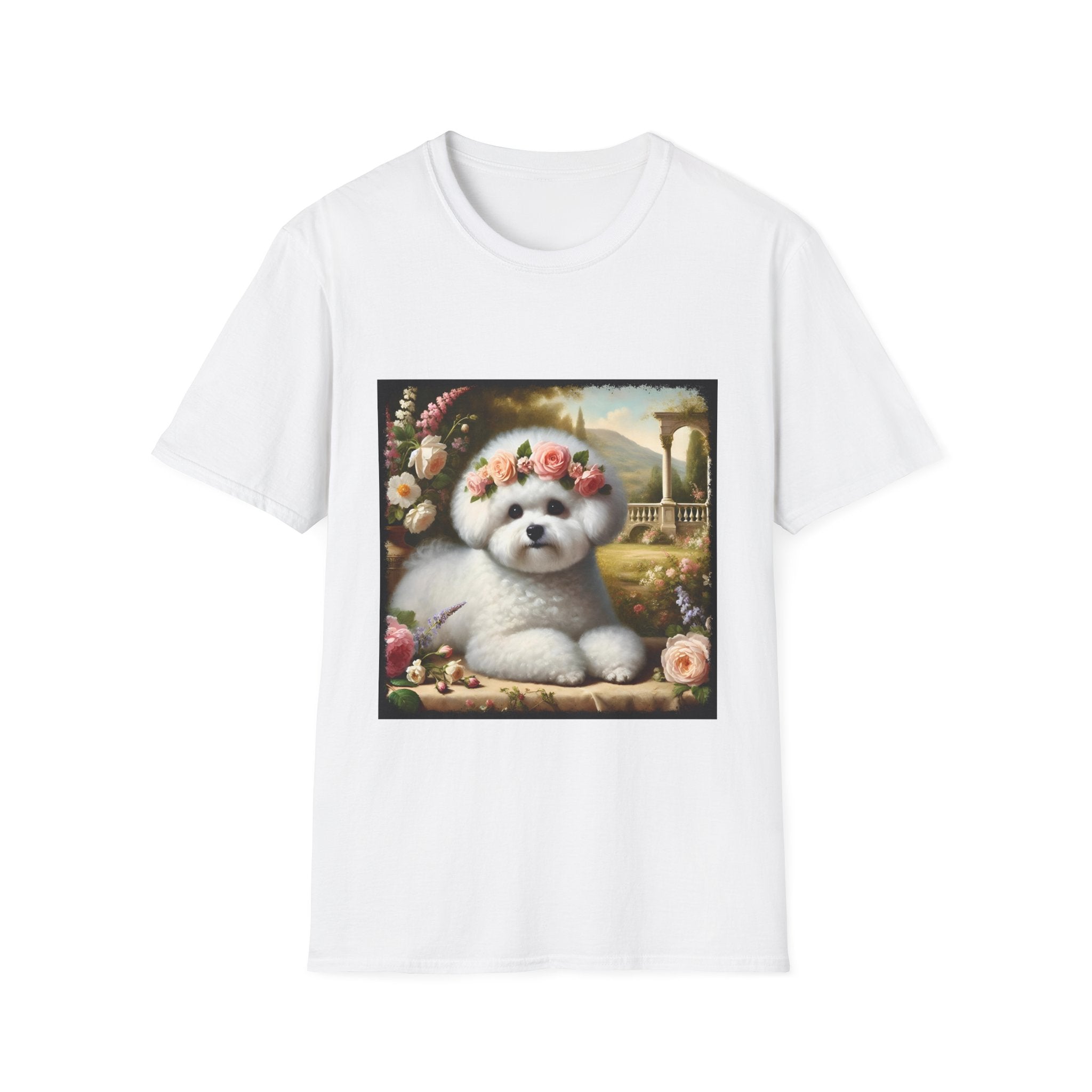Bichon Frise Rose Pup | Unisex Dog T-Shirt