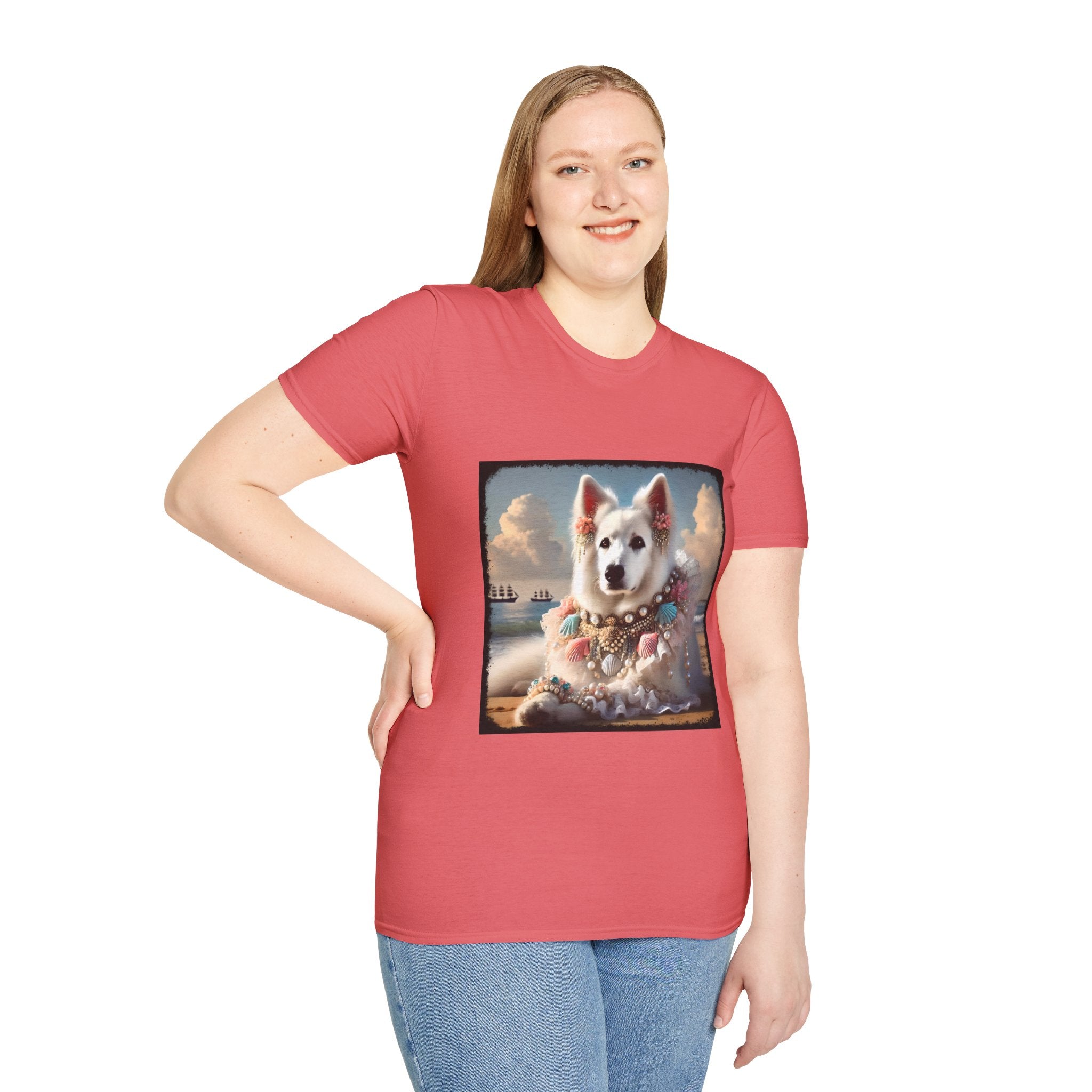 German Shepherd Beach Elegance | Unisex Dog T-Shirt