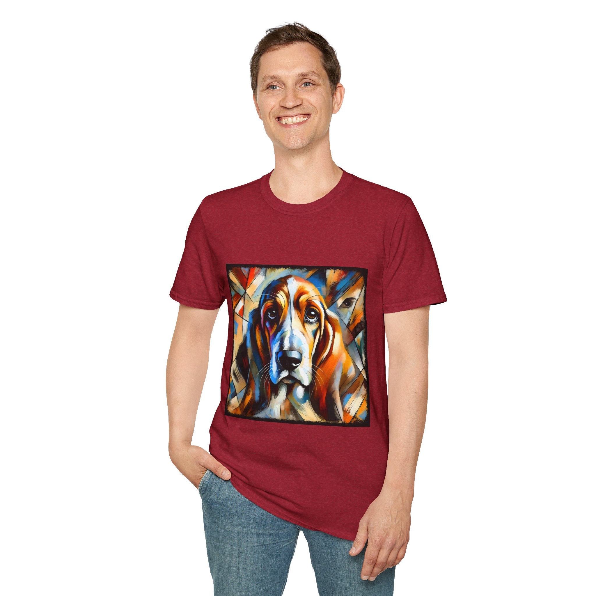 Basset Hound Bold Swirl | Unisex Dog T-Shirt