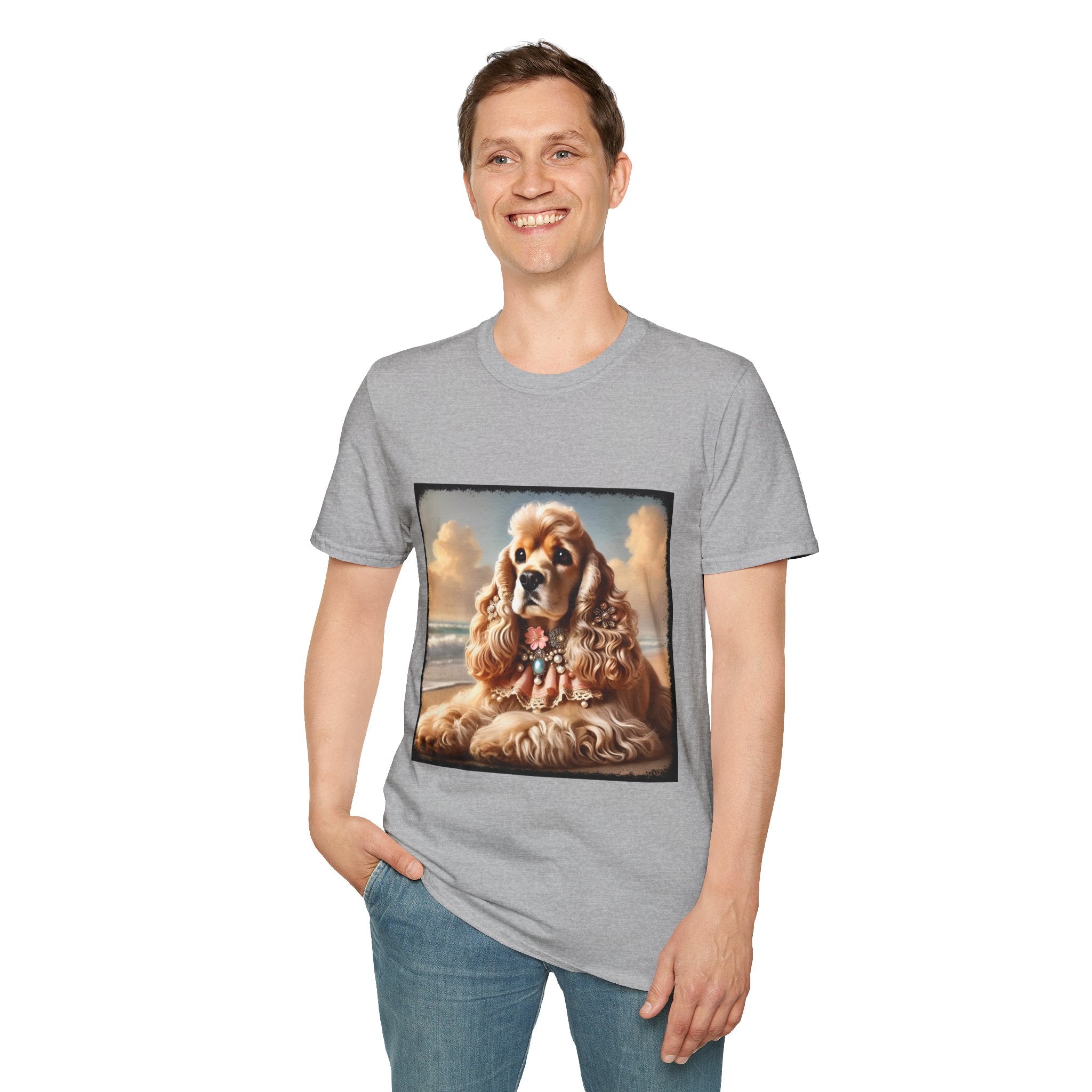 Cocker Spaniel Beach Belle | Unisex Dog T-Shirt