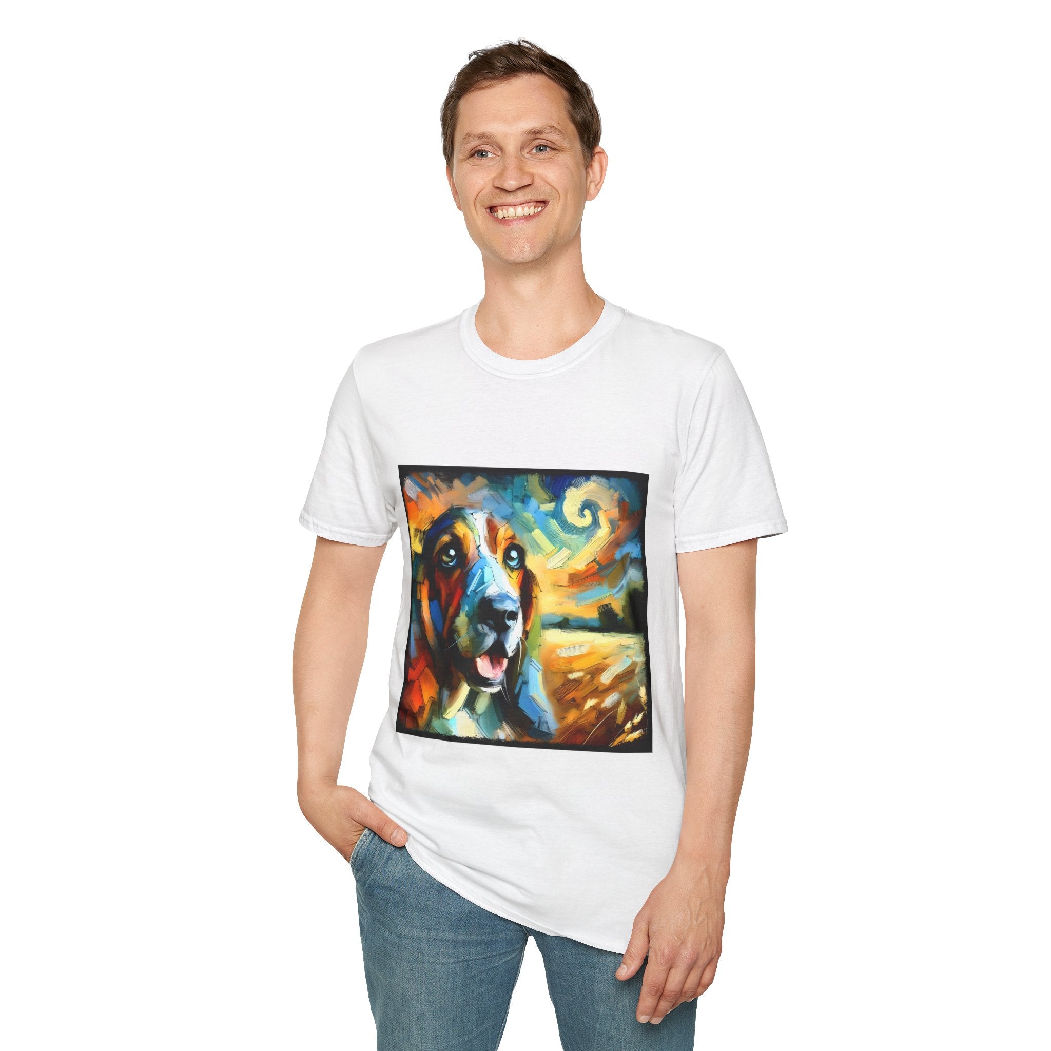 Basset Hound Sun Swirl | Unisex Dog T-Shirt