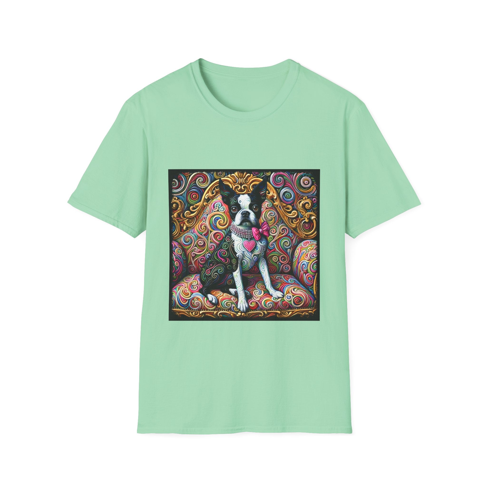 Boston Terrier Love Swirl | Unisex Dog T-Shirt